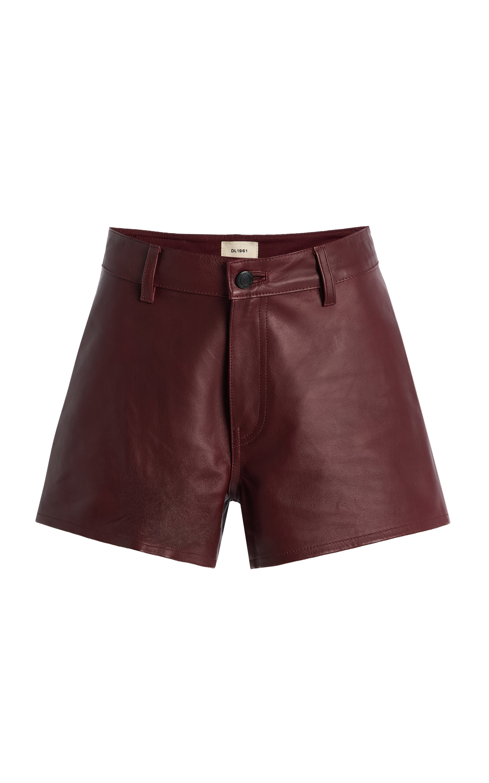 DL1961 Zoie Leather Shorts - Red