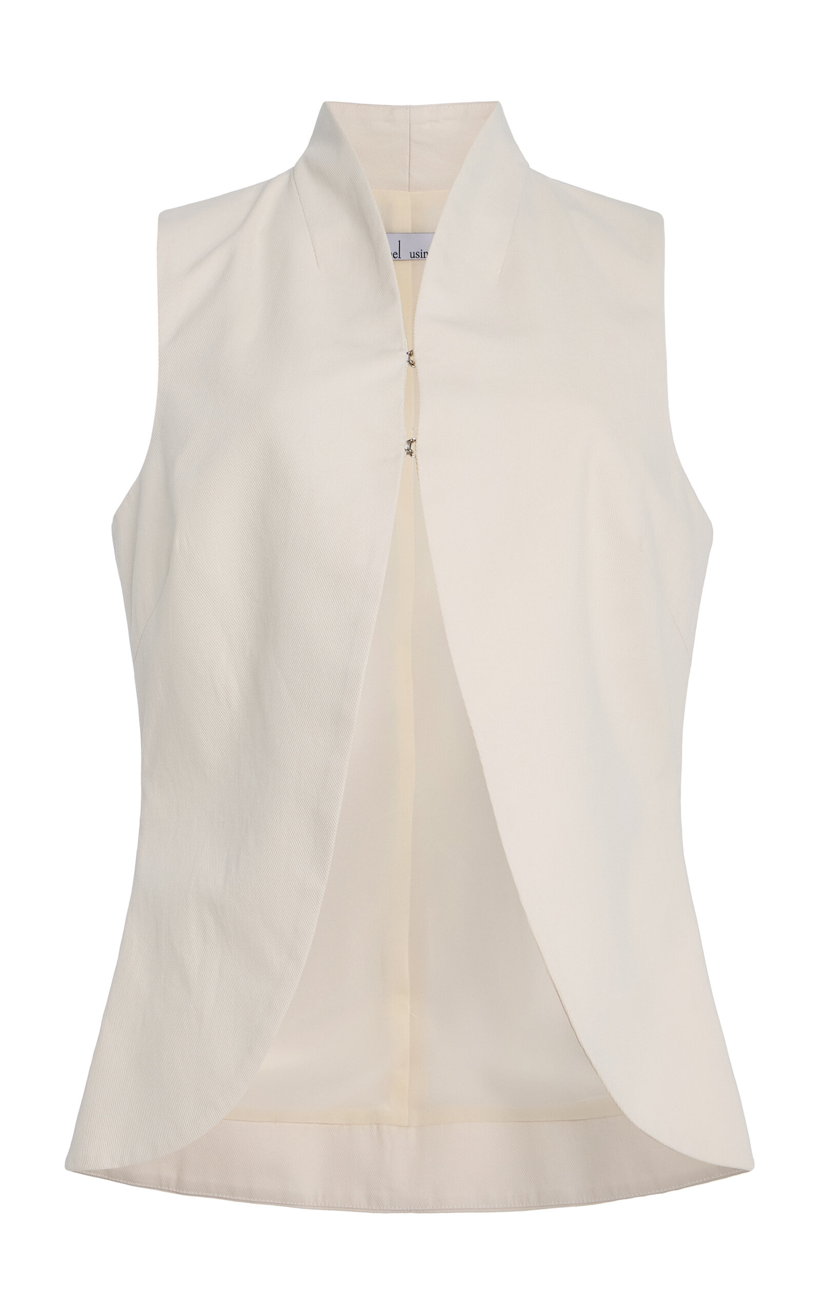Mel Usine Lucille Cotton-twill Vest In White