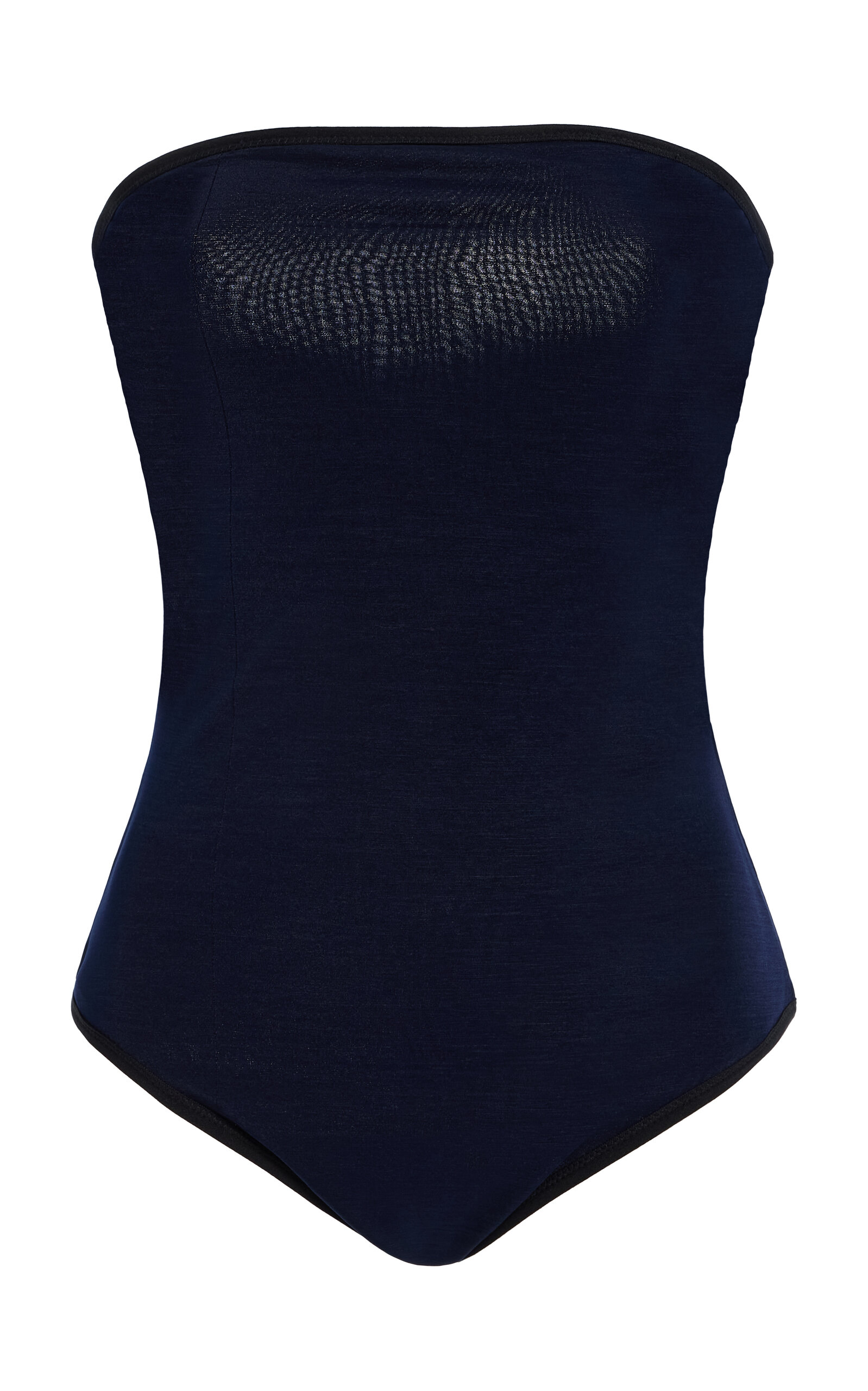Mel Usine Carine Strapless Jersey Bodysuit In Blue