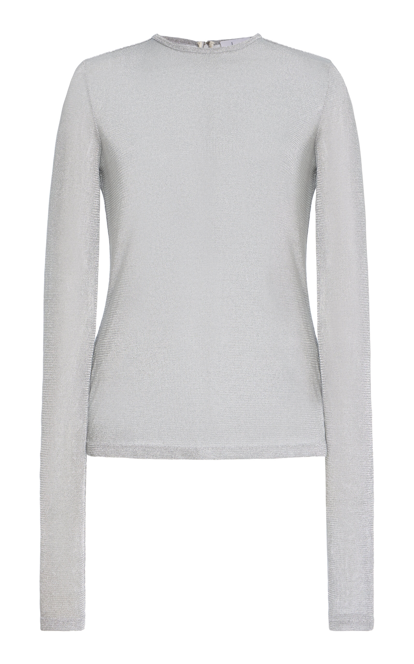 Mel Usine Sophie A-line Chainmail Knit Top In Silver