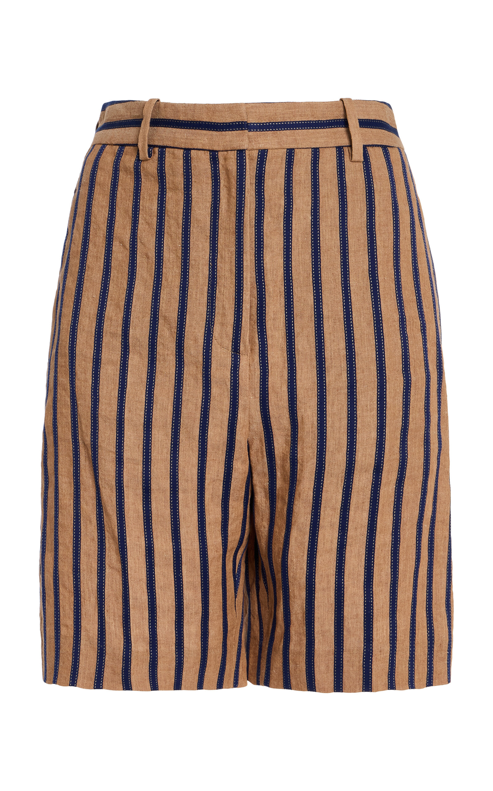 Mel Usine Helene Pleated Linen Pants In Multi