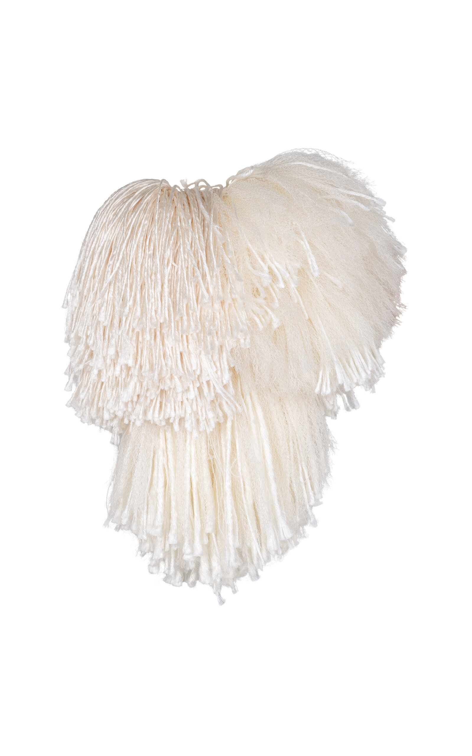 Heirlome Silk Pom Pom Brooch In White