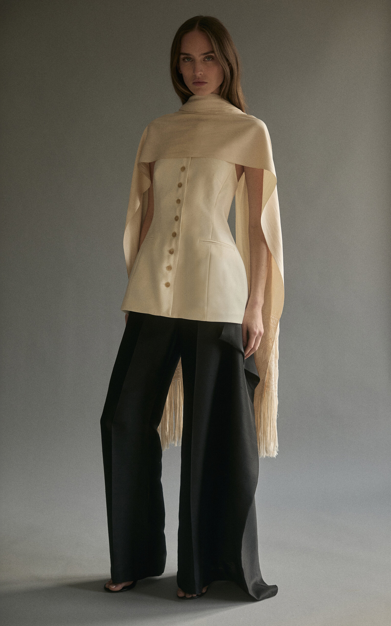 Heirlome Silk Rebozo by Arturo Estrada - Ivory - OS