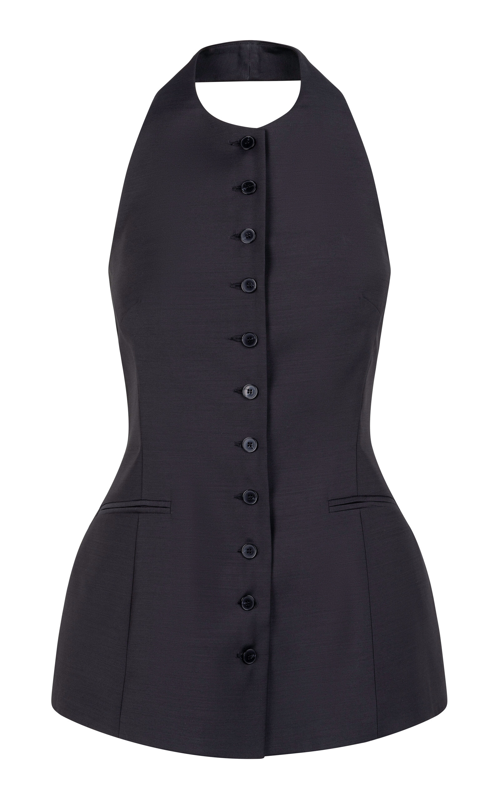 Heirlome Lupita Wool-silk Top In Black