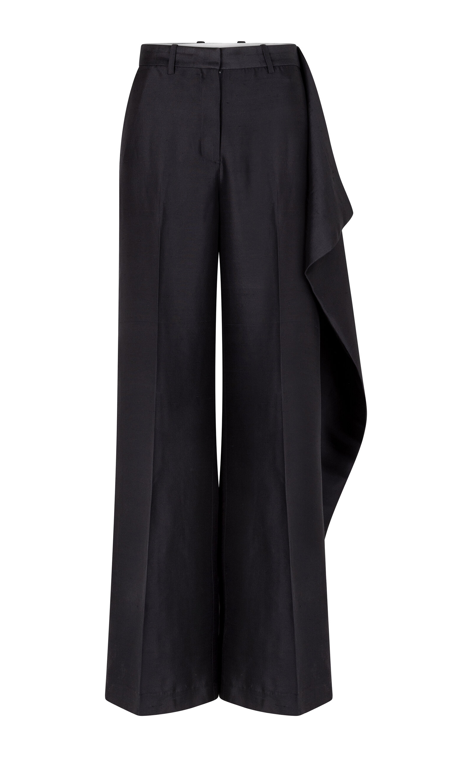 Heirlome Rickie Silk Wide-leg Trousers In Black