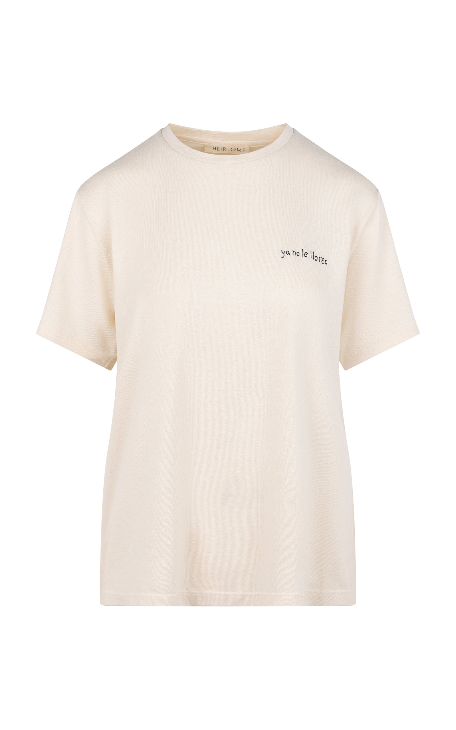Heirlome Ya No Le Llores Silk T-Shirt - Ivory