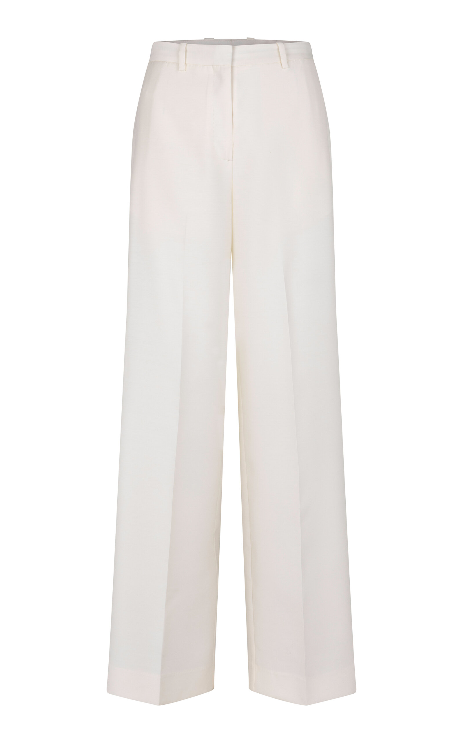 Heirlome Valentina Wool-Silk Trousers - Ivory