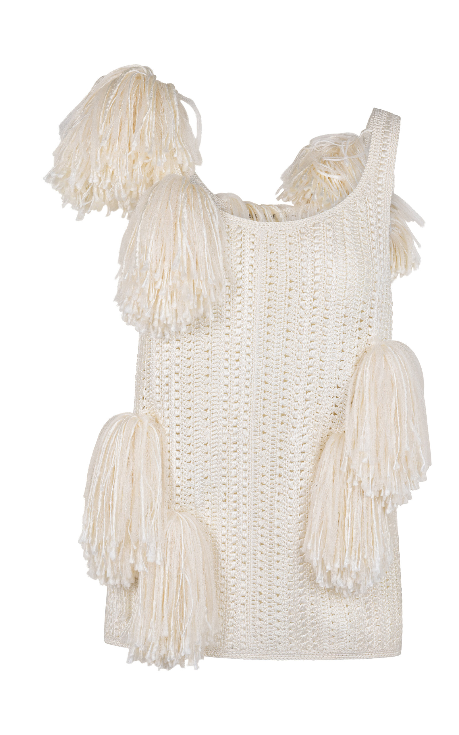 Heirlome Pom Pom Silk Top In White