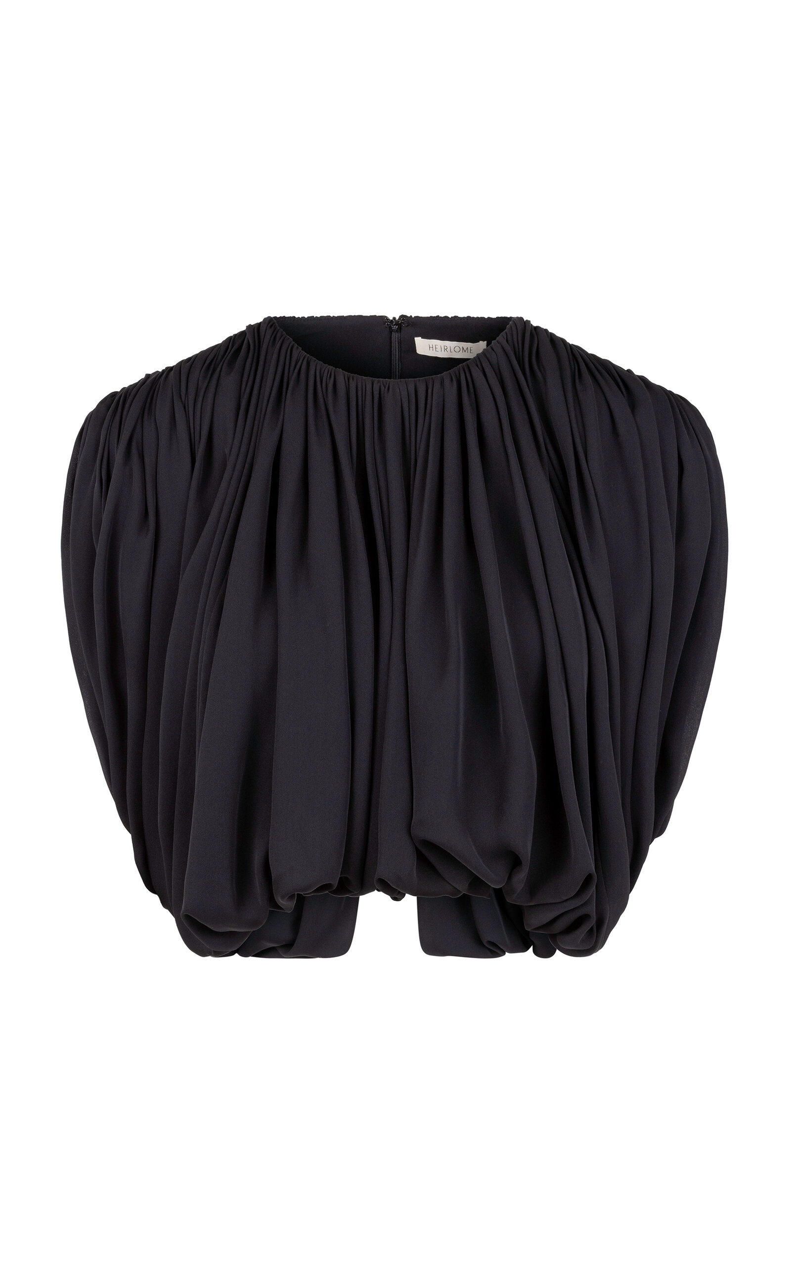 Heirlome Renata Silk Top In Black