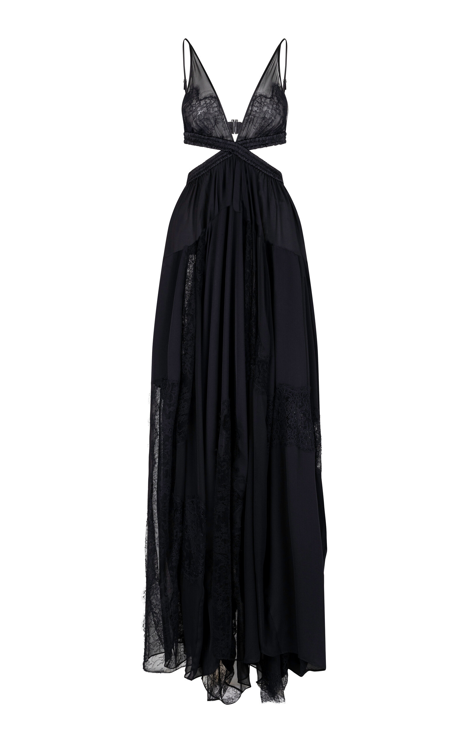 Heirlome Jo Silk-blend Maxi Dress In Black