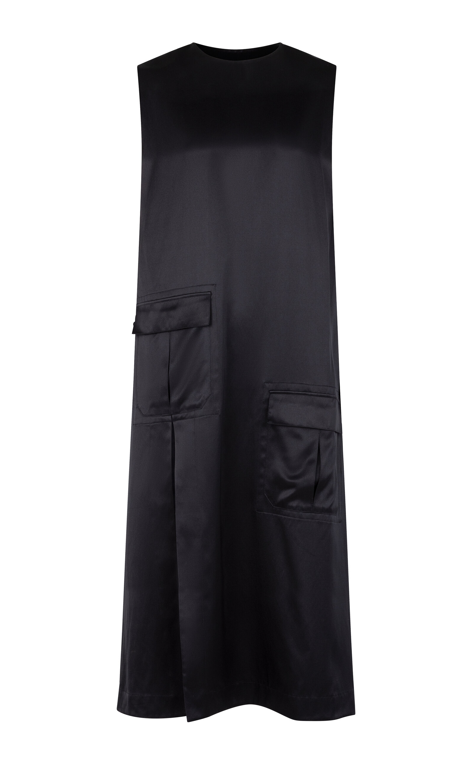 Heirlome Phoenix Silk Midi Dress In Black