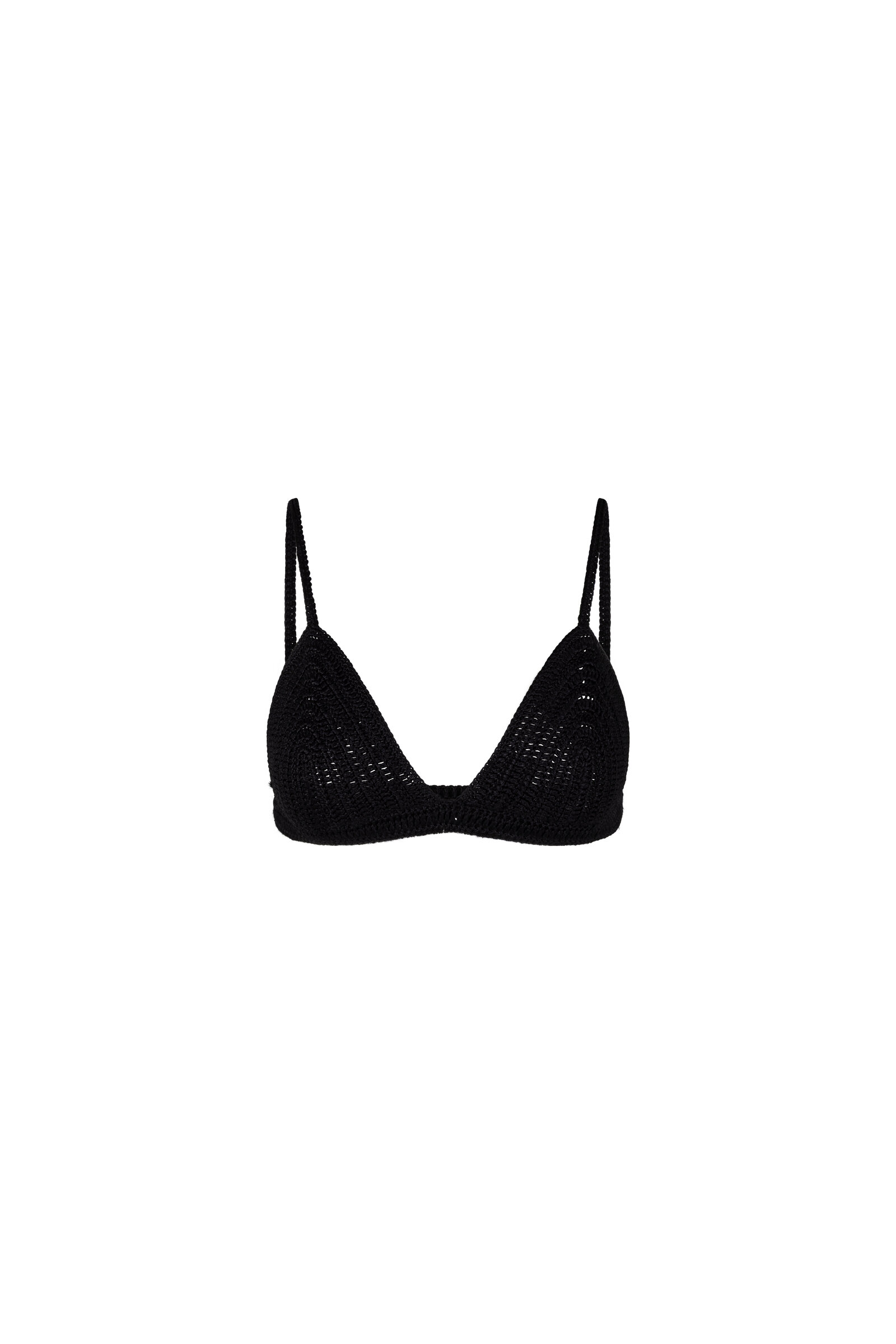 Heirlome Agnes Silk Bralette - Black - XS