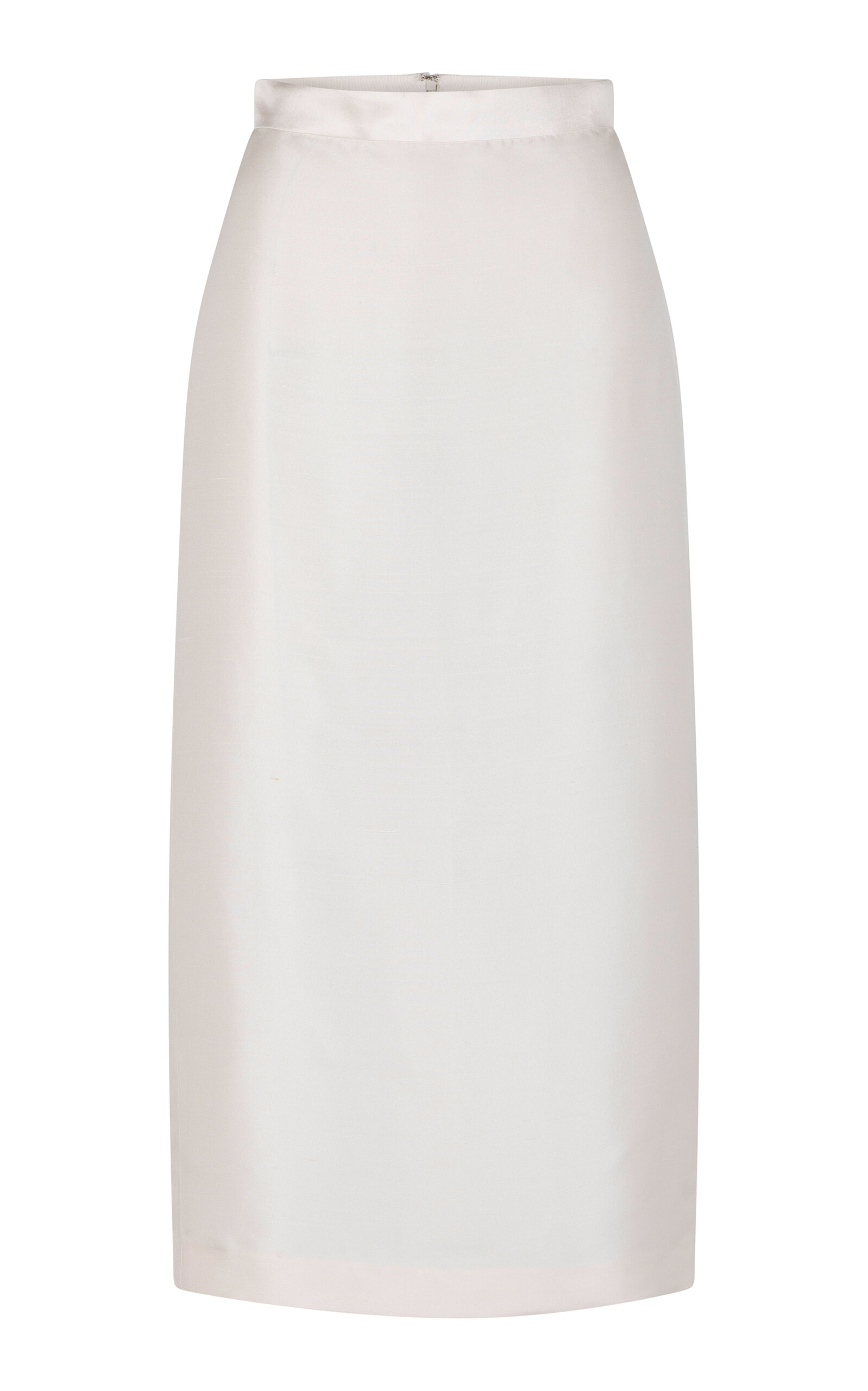 Heirlome Irene Shantung Midi Skirt In White