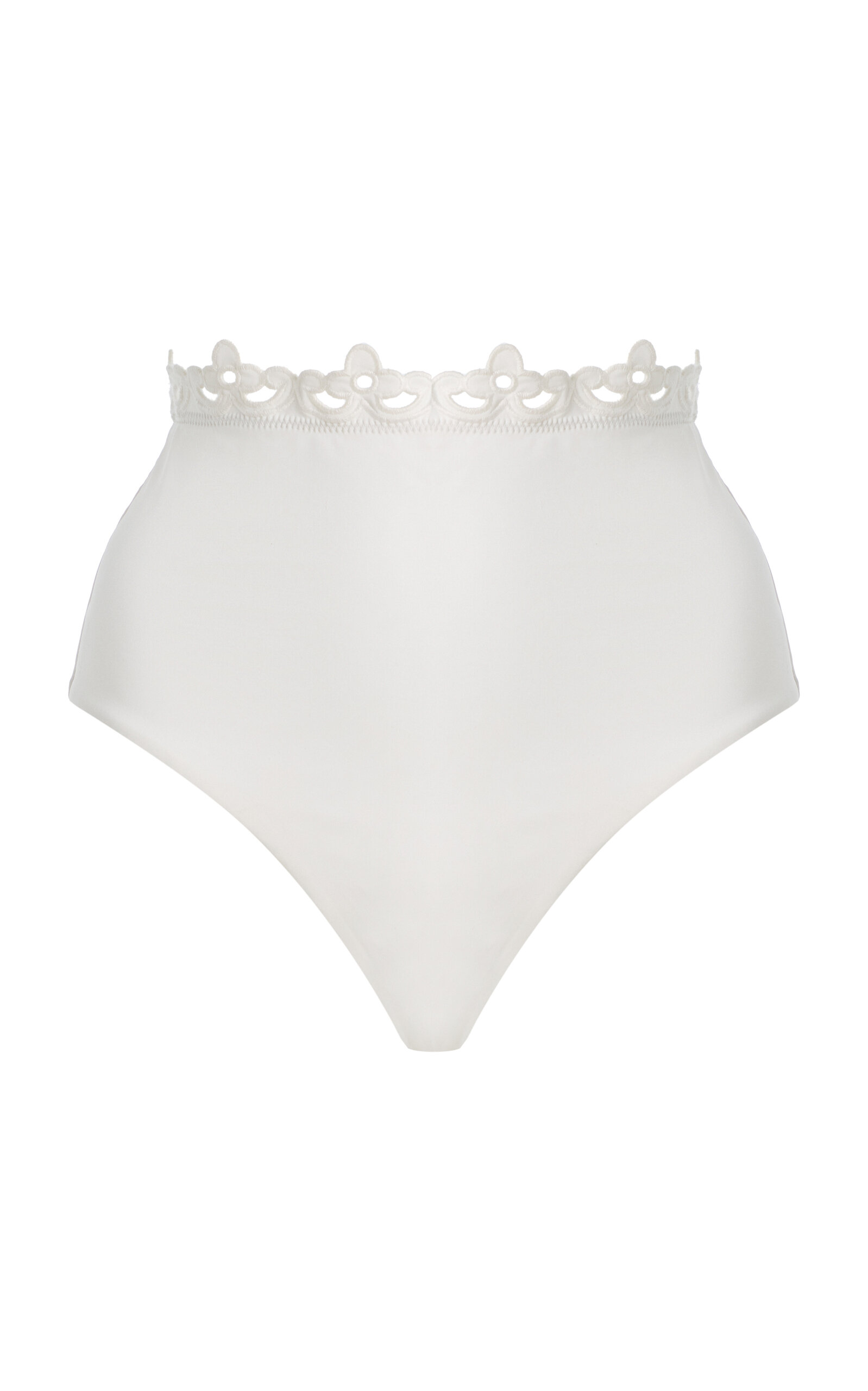 Sea Leila Eyelet High-Waisted Bikini Bottom