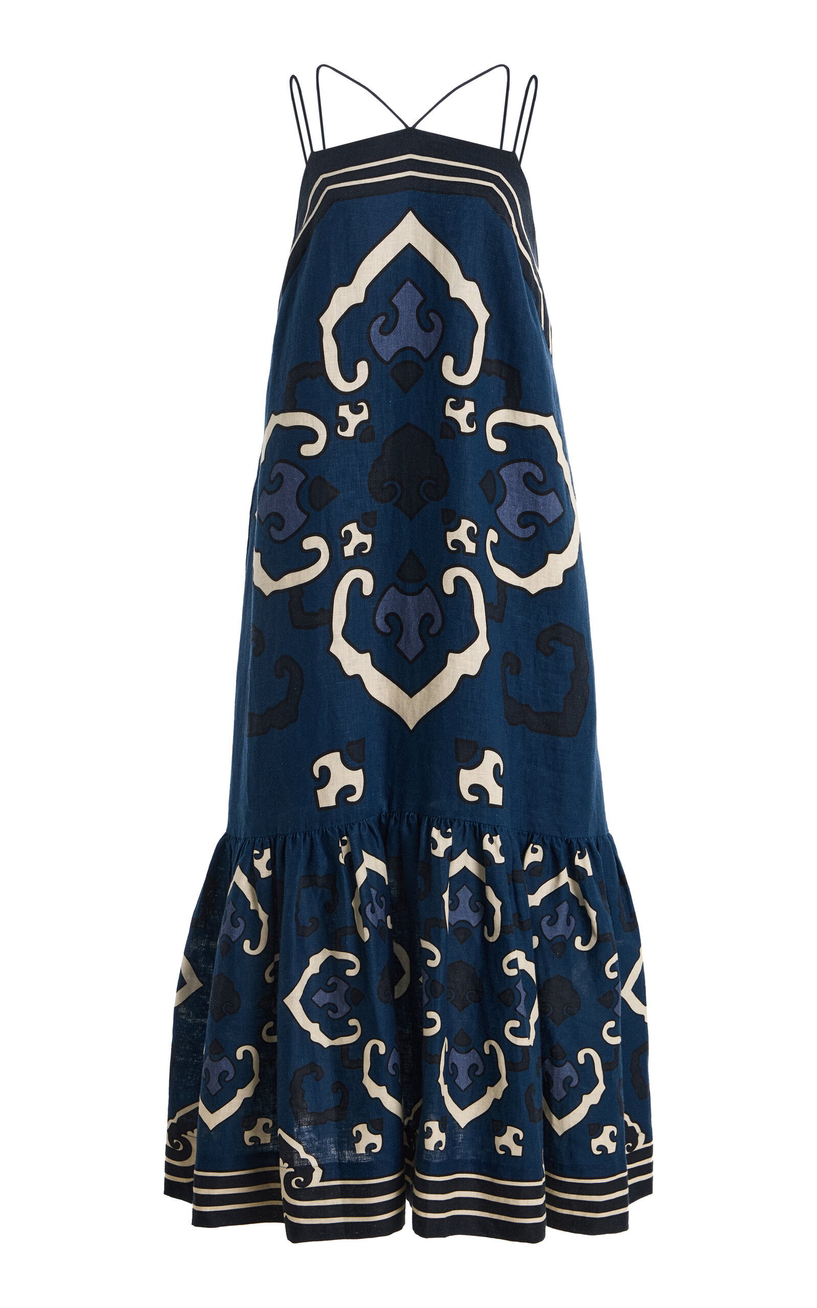Sea Blaise Printed Linen Midi Dress