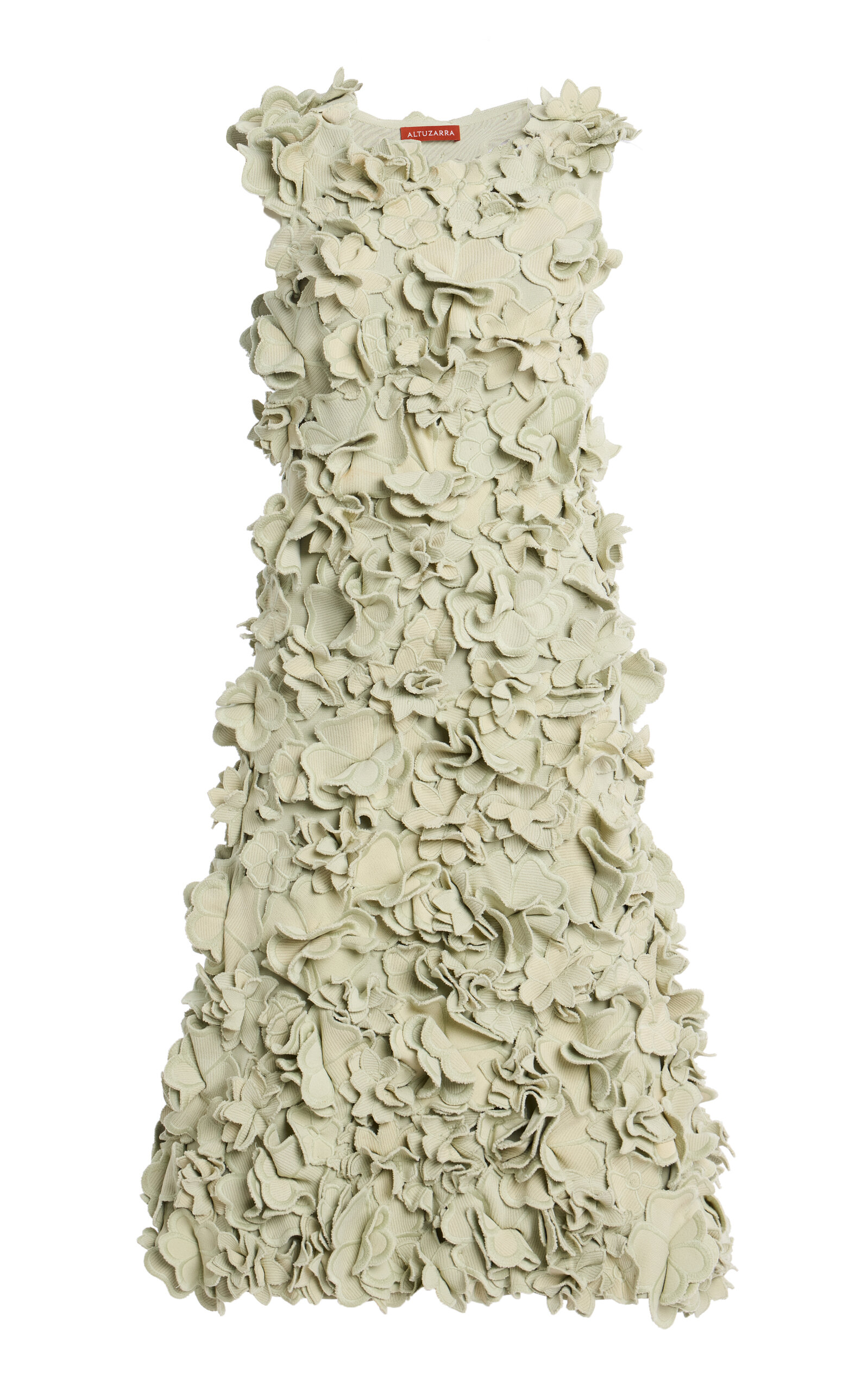 Altuzarra Sima Floral Textured Midi Dress In Green