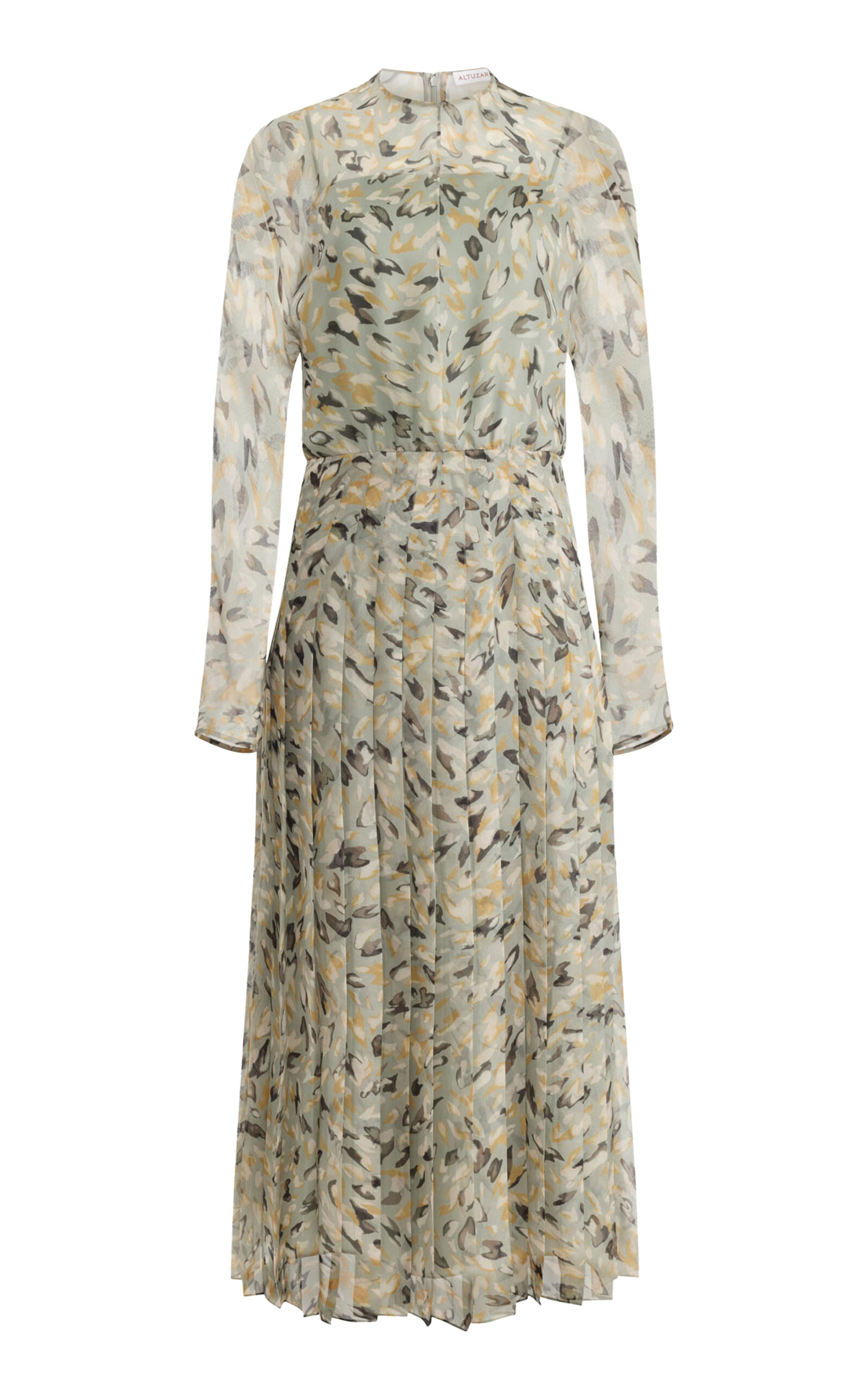 Altuzarra Birdy Printed Chiffon Maxi Dress In Multi