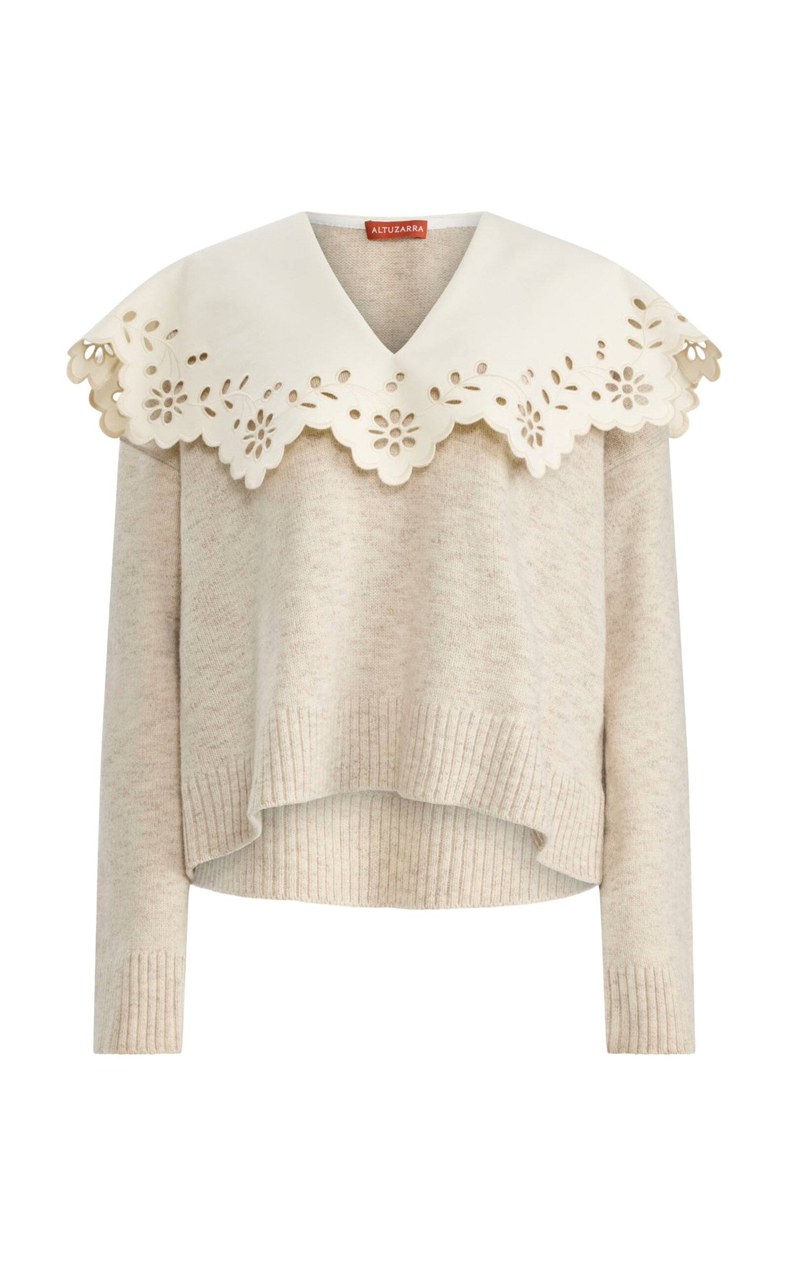 Altuzarra Toro Sailor Collar Wool-blend Sweater In Neutral