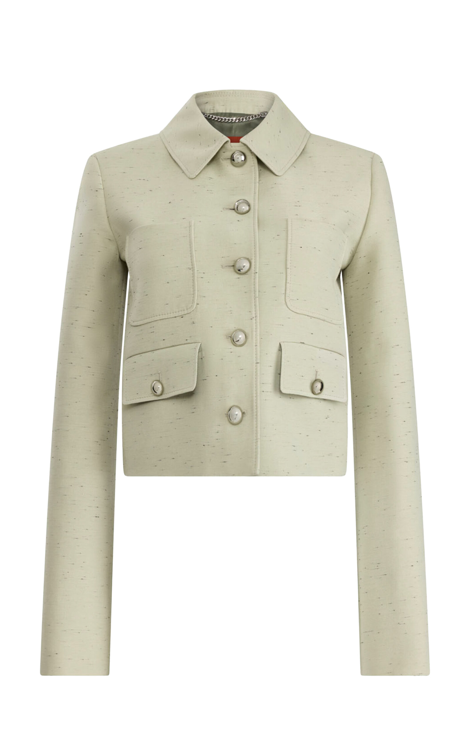 Altuzarra Astley Cotton-blend Jacket In Green