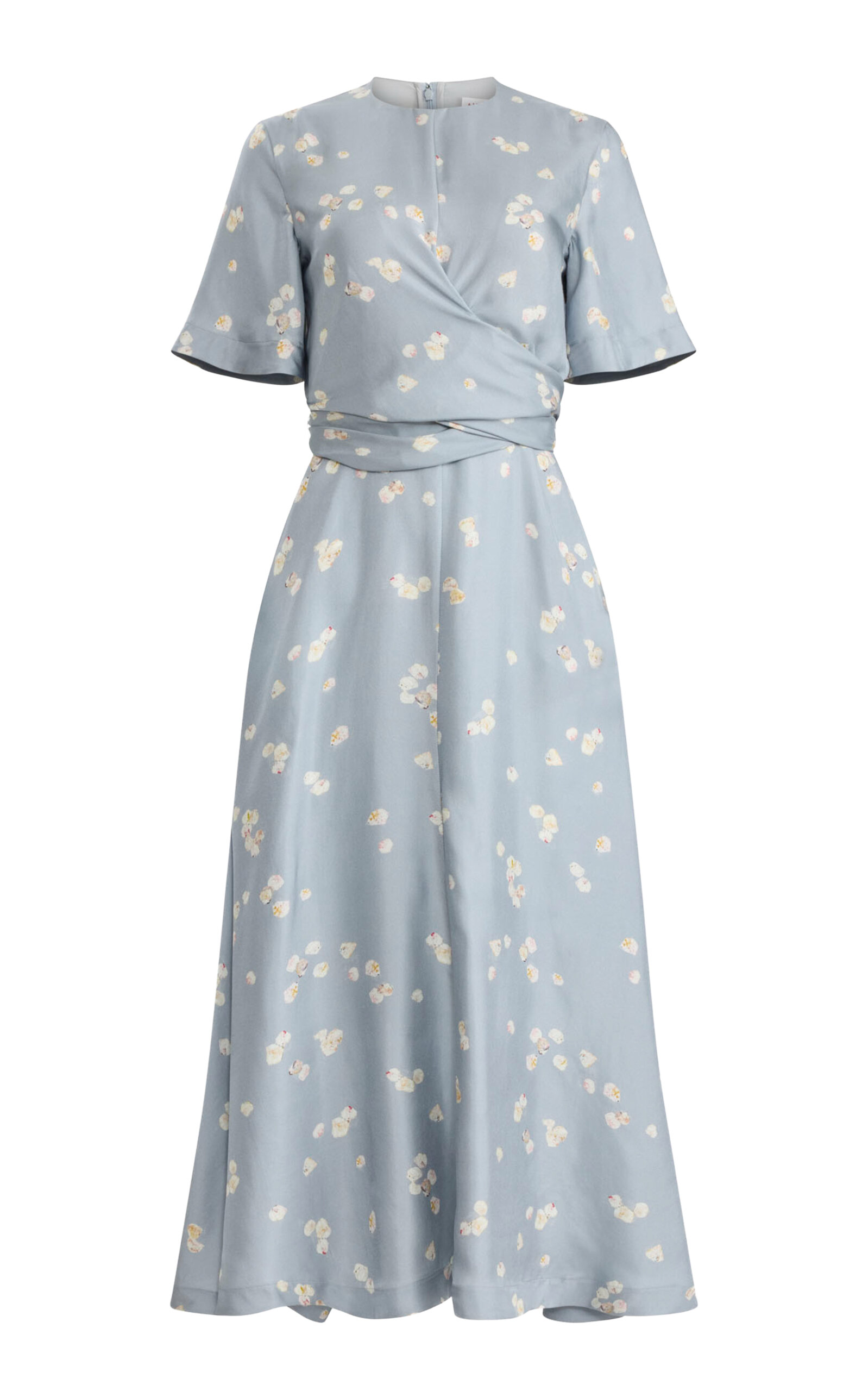 Altuzarra Kirsty Silk Midi Dress In Blue