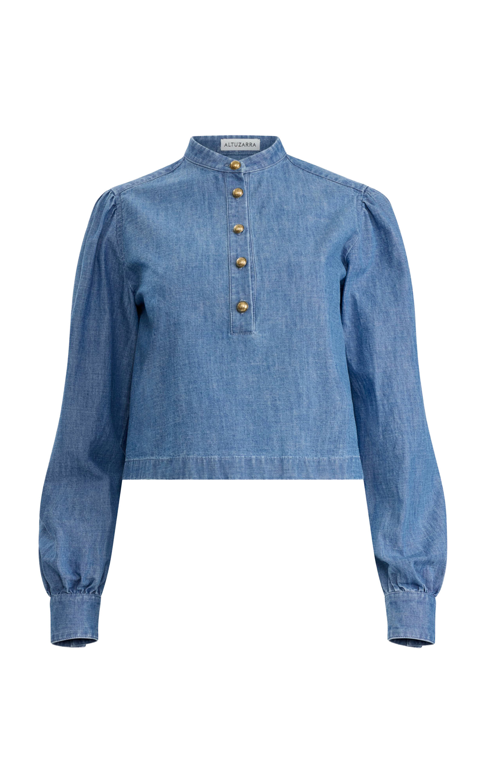 Altuzarra Margot Denim Top In Blue