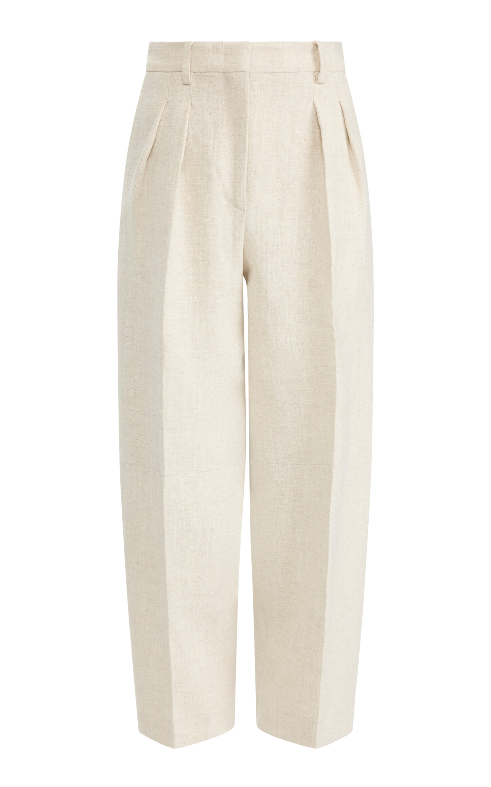 Altuzarra Dash Tailored Linen-blend Straight-leg Pants In White