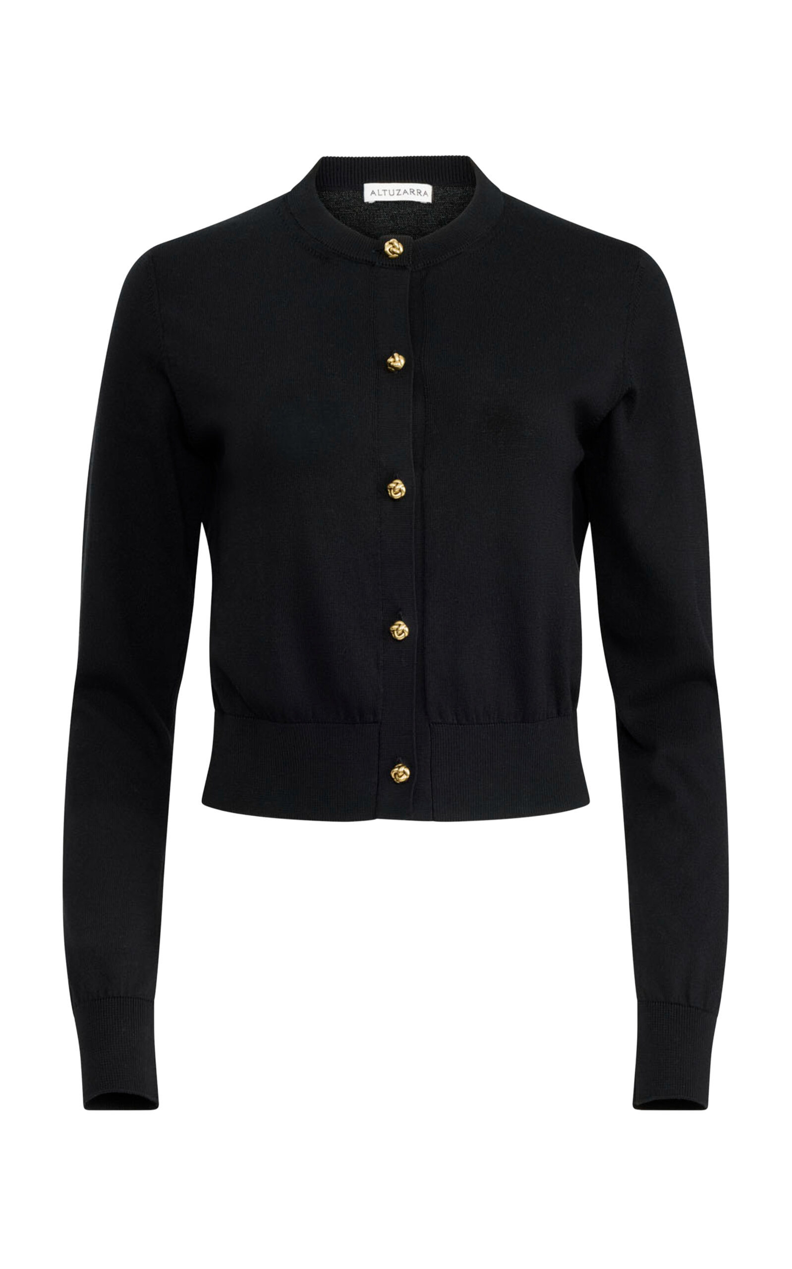 Altuzarra Maddox Knit Cotton-silk Cardigan In Black