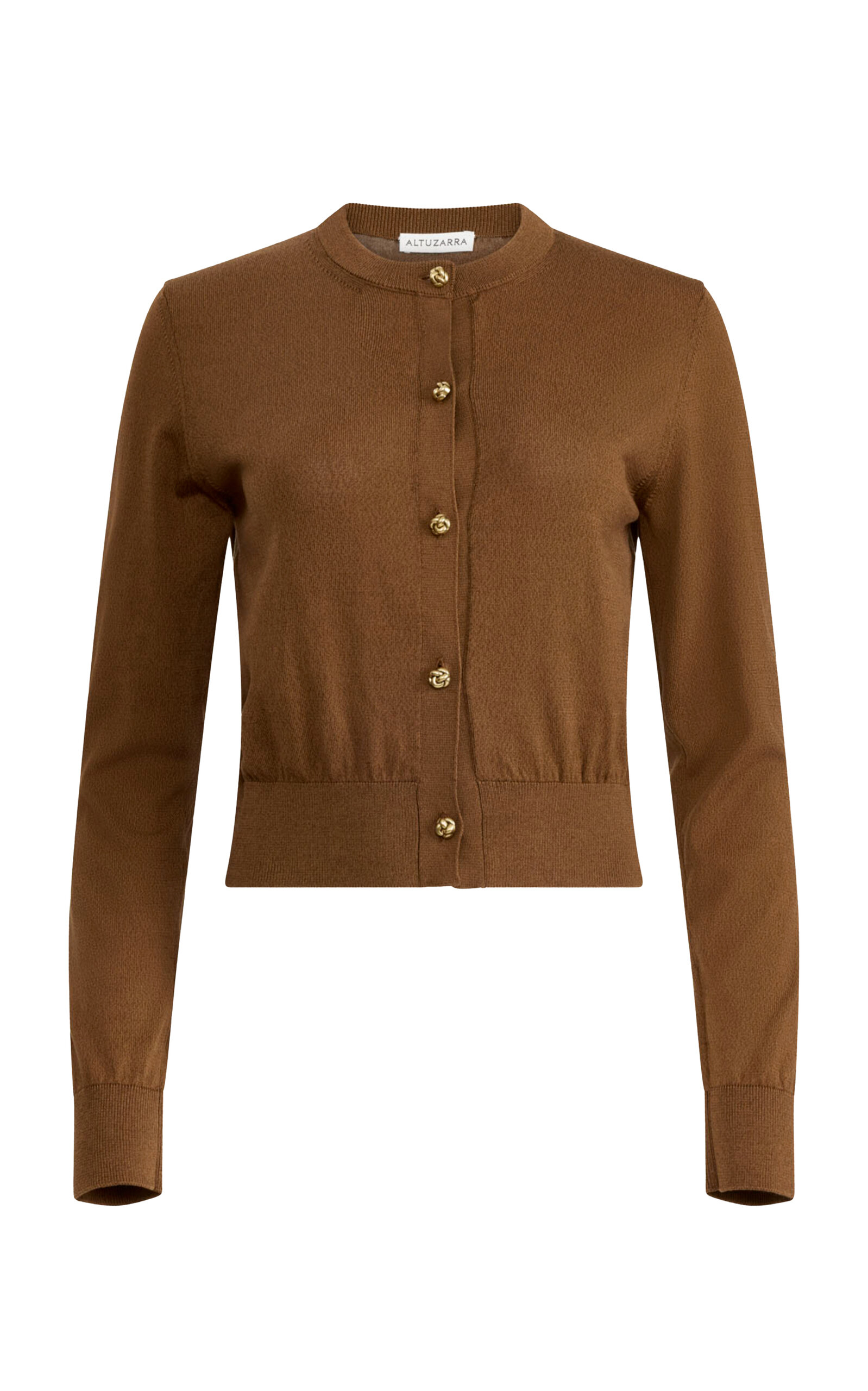 Altuzarra Maddox Knit Cotton-Silk Cardigan - Brown