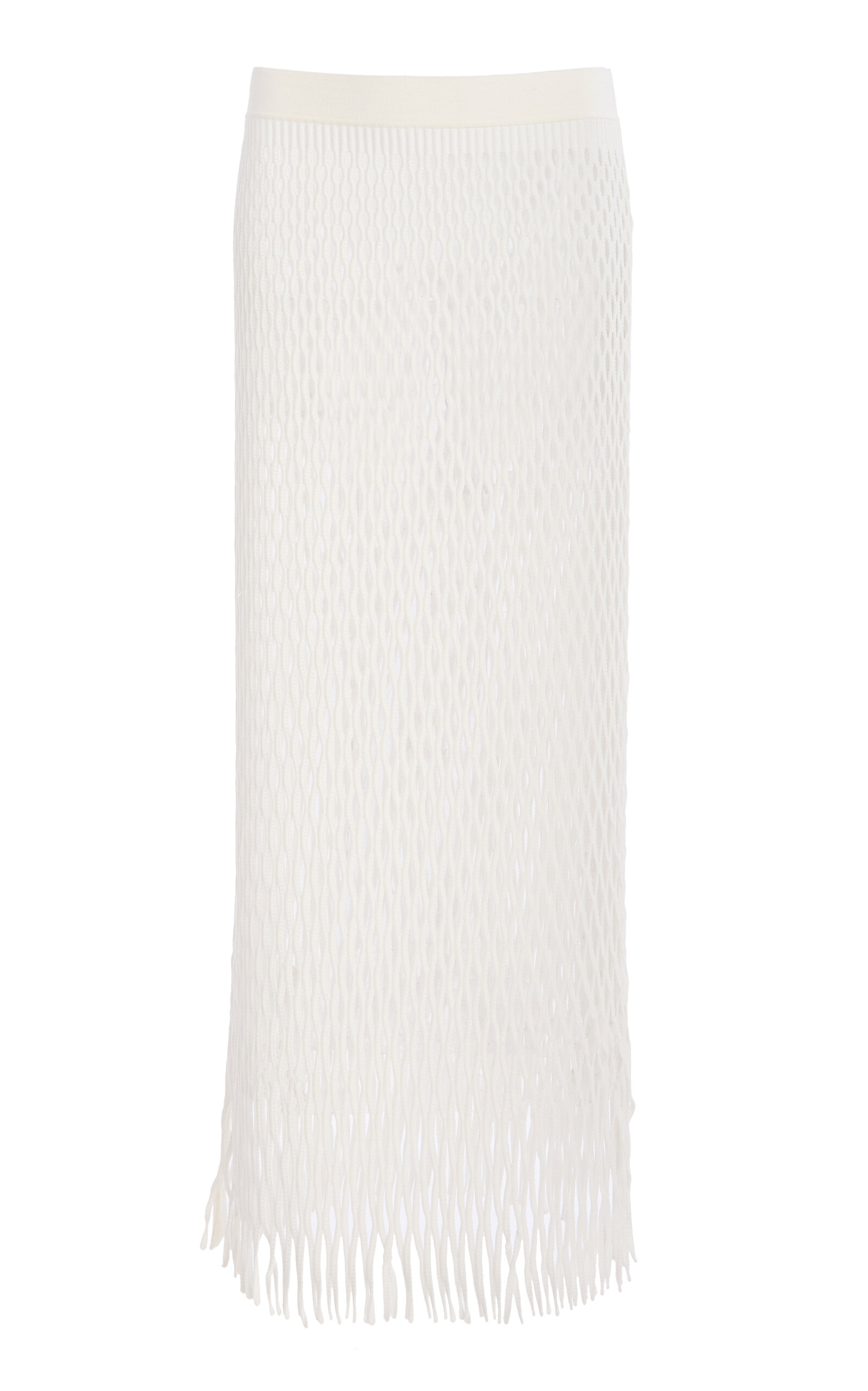 Simkhai Aldridge Knit Midi Skirt In White