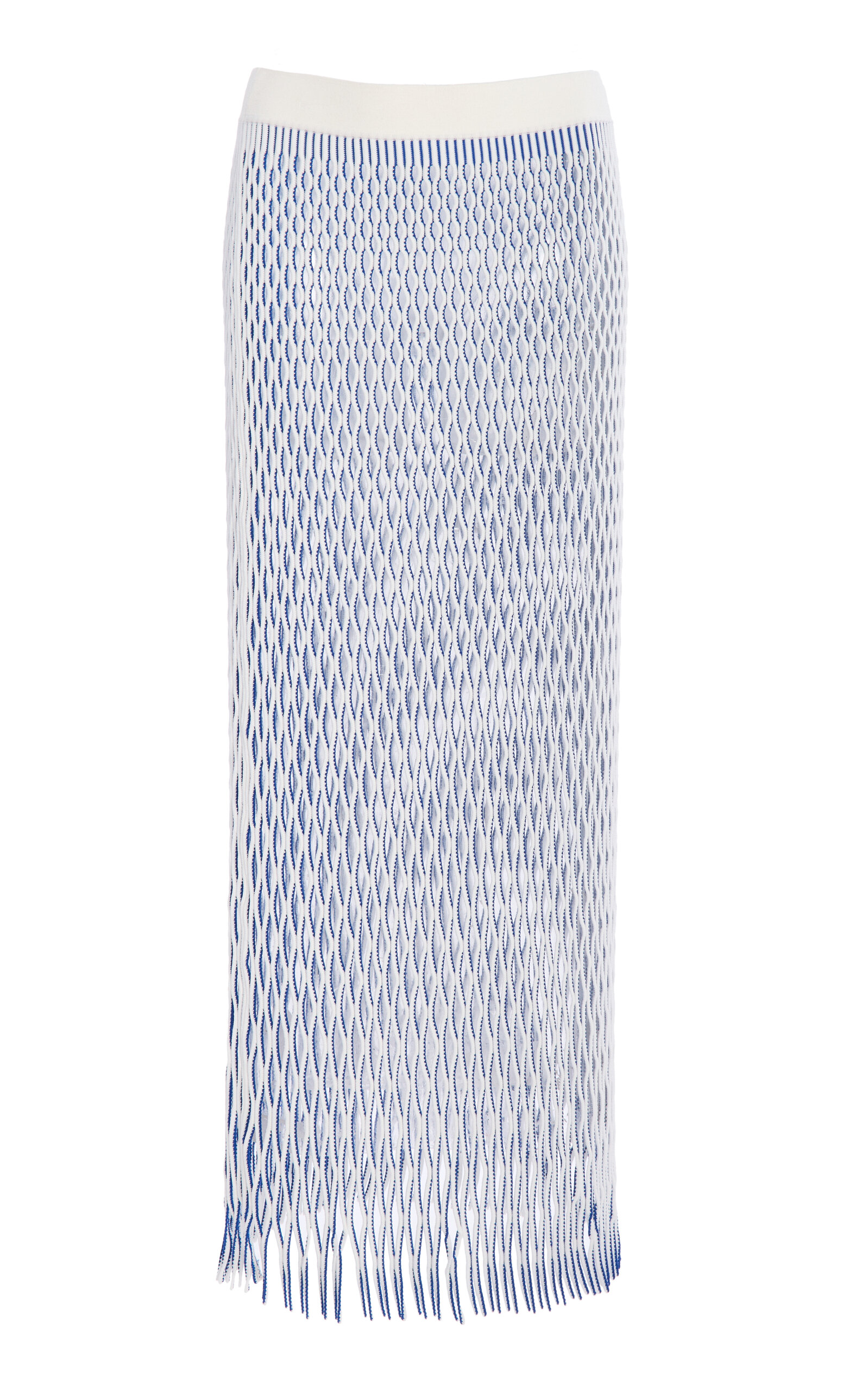 Simkhai Aldridge Knit Midi Skirt In Blue