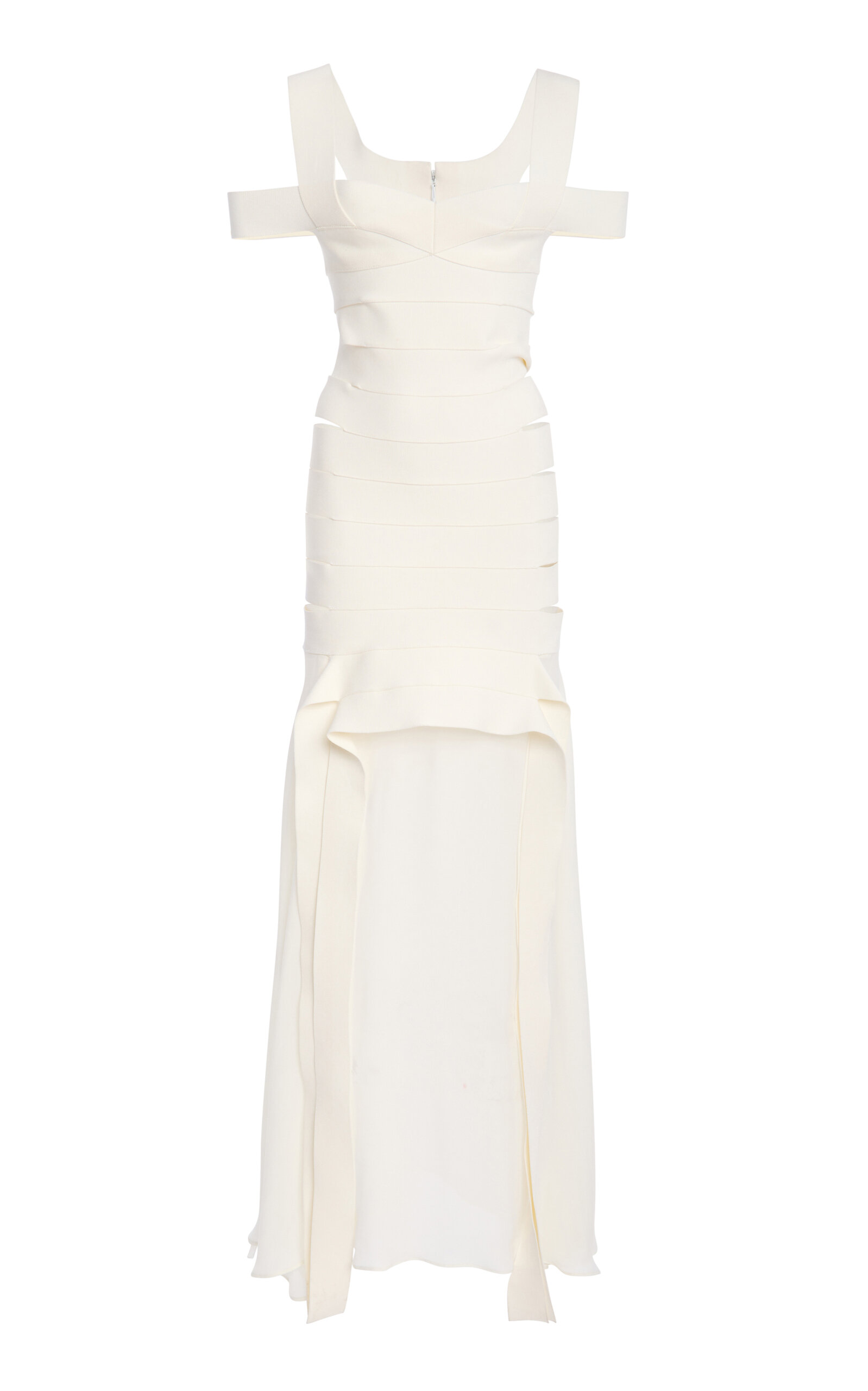 SIMKHAI Callaway Silk-Blend Knit Maxi Dress - Ivory - XL