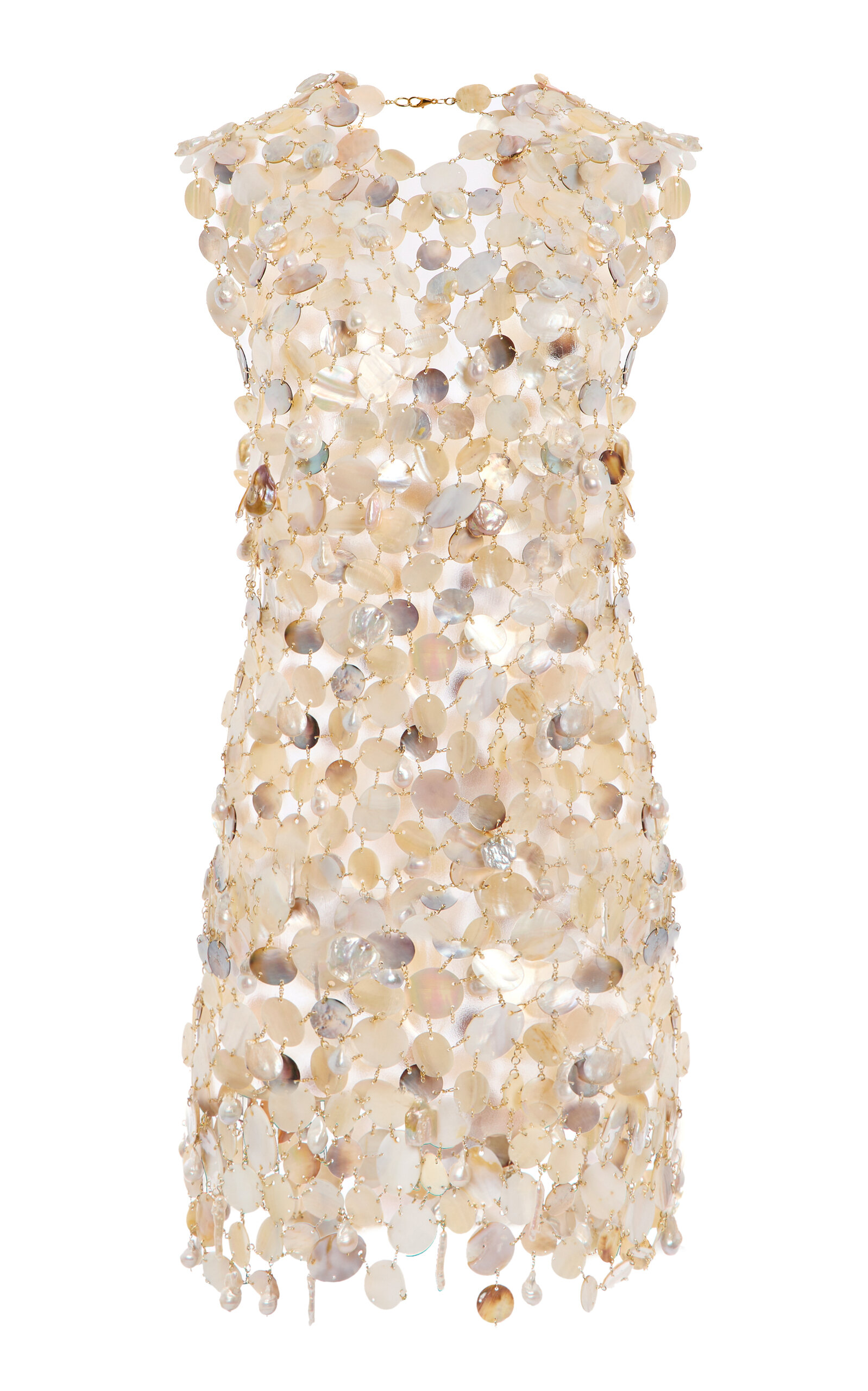 SIMKHAI Auralie Shell Mini Dress - White