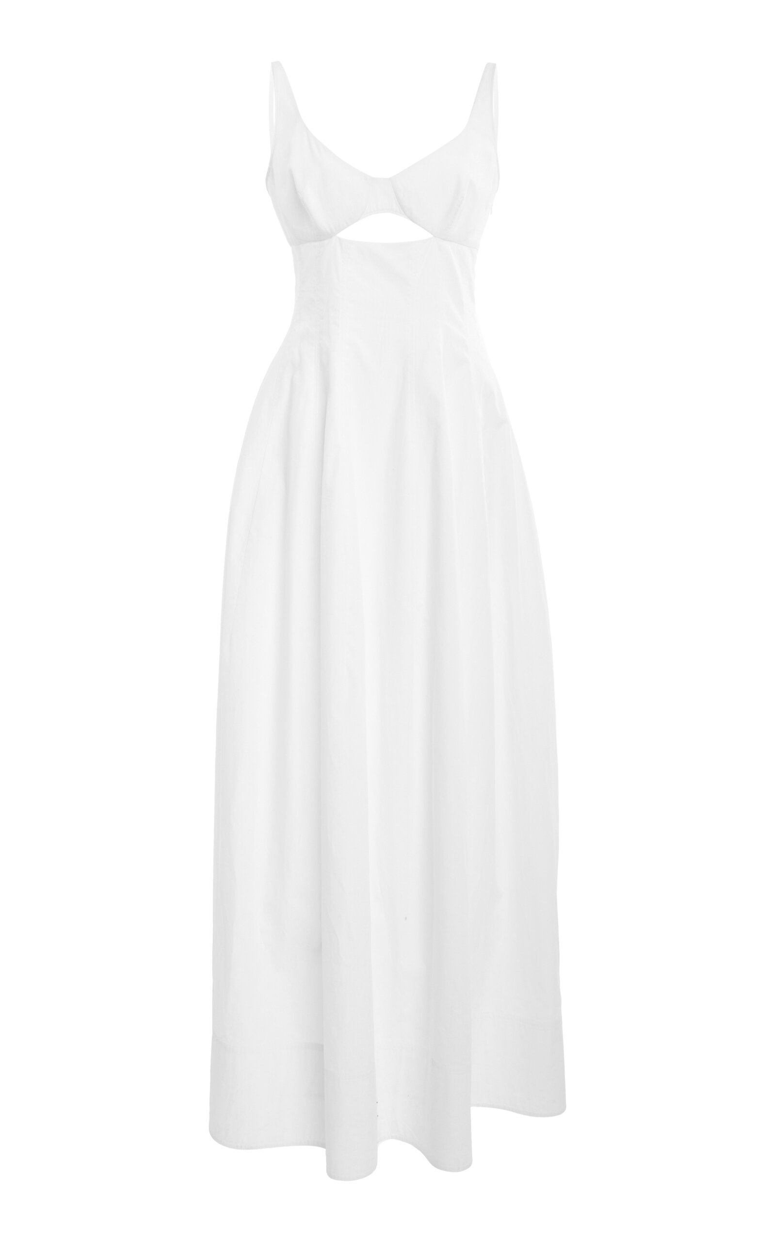 Simkhai Maddy Cotton Midi Dress In White