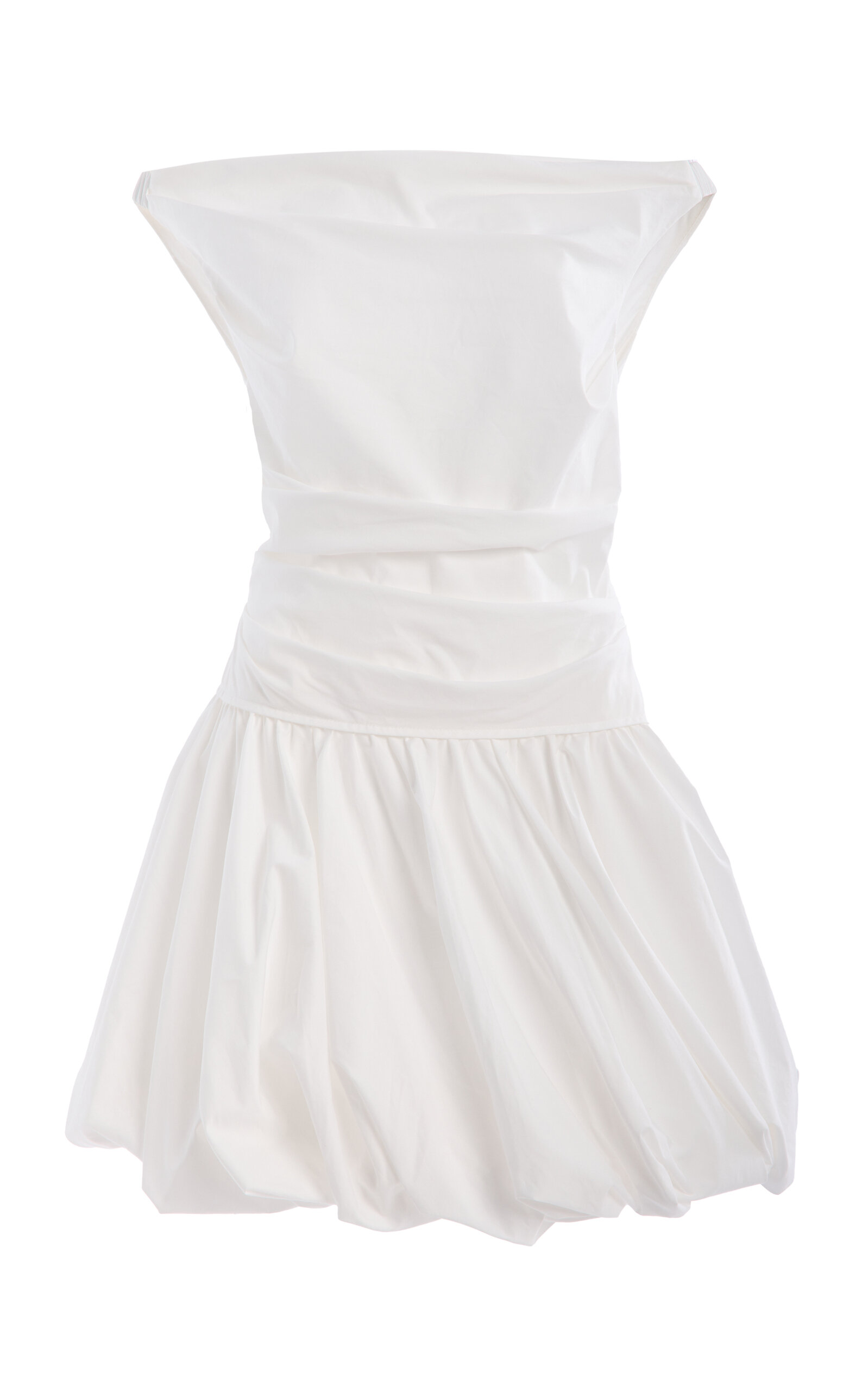 Simkhai Salina Cotton Bubble Mini Dress In White