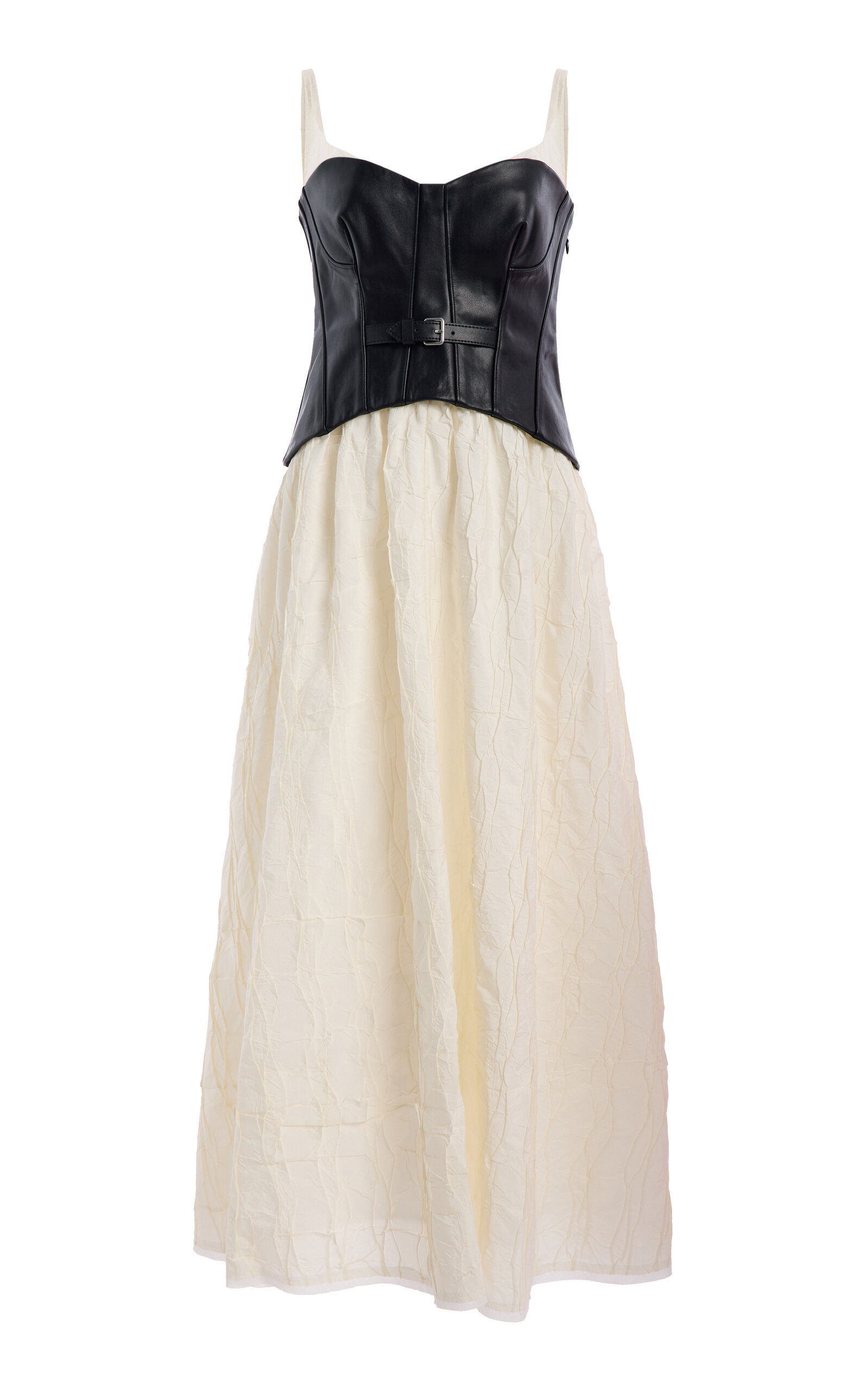 SIMKHAI Cortland Belted Bustier Midi Dress