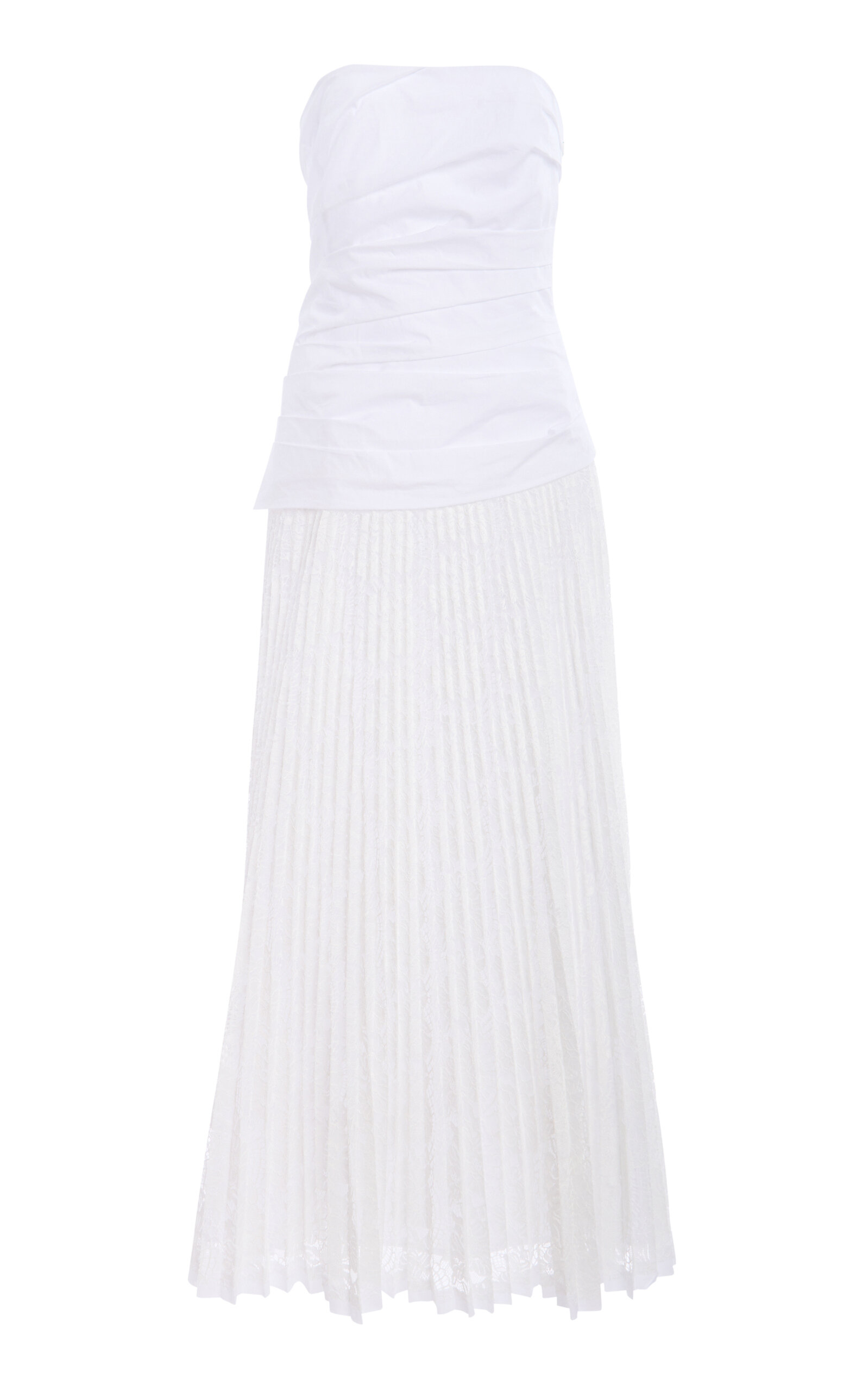 Simkhai Annalise Cotton Lace Midi Dress In White