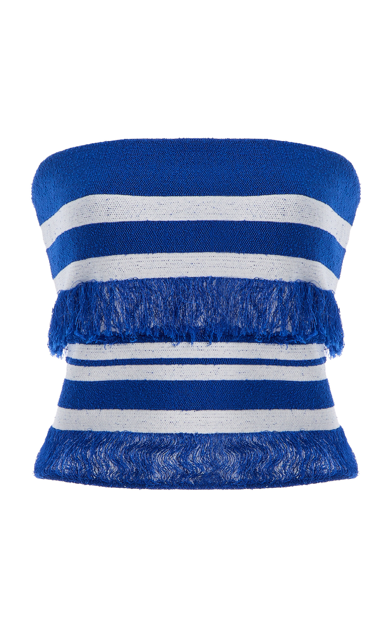 Simkhai Cairo Cotton-blend Knit Tube Top In Blue