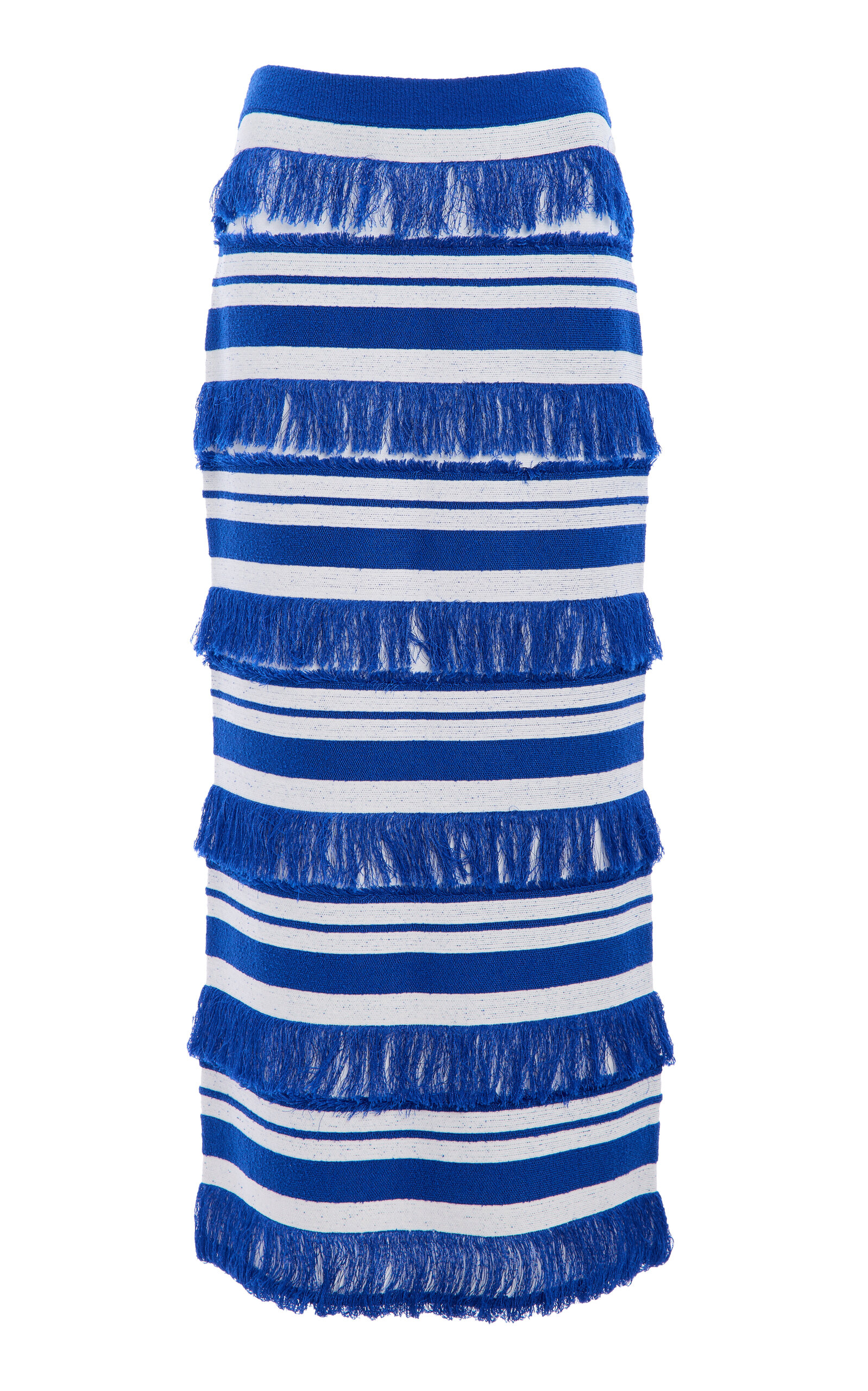 Simkhai Lula Cotton Knit Midi Skirt In Blue