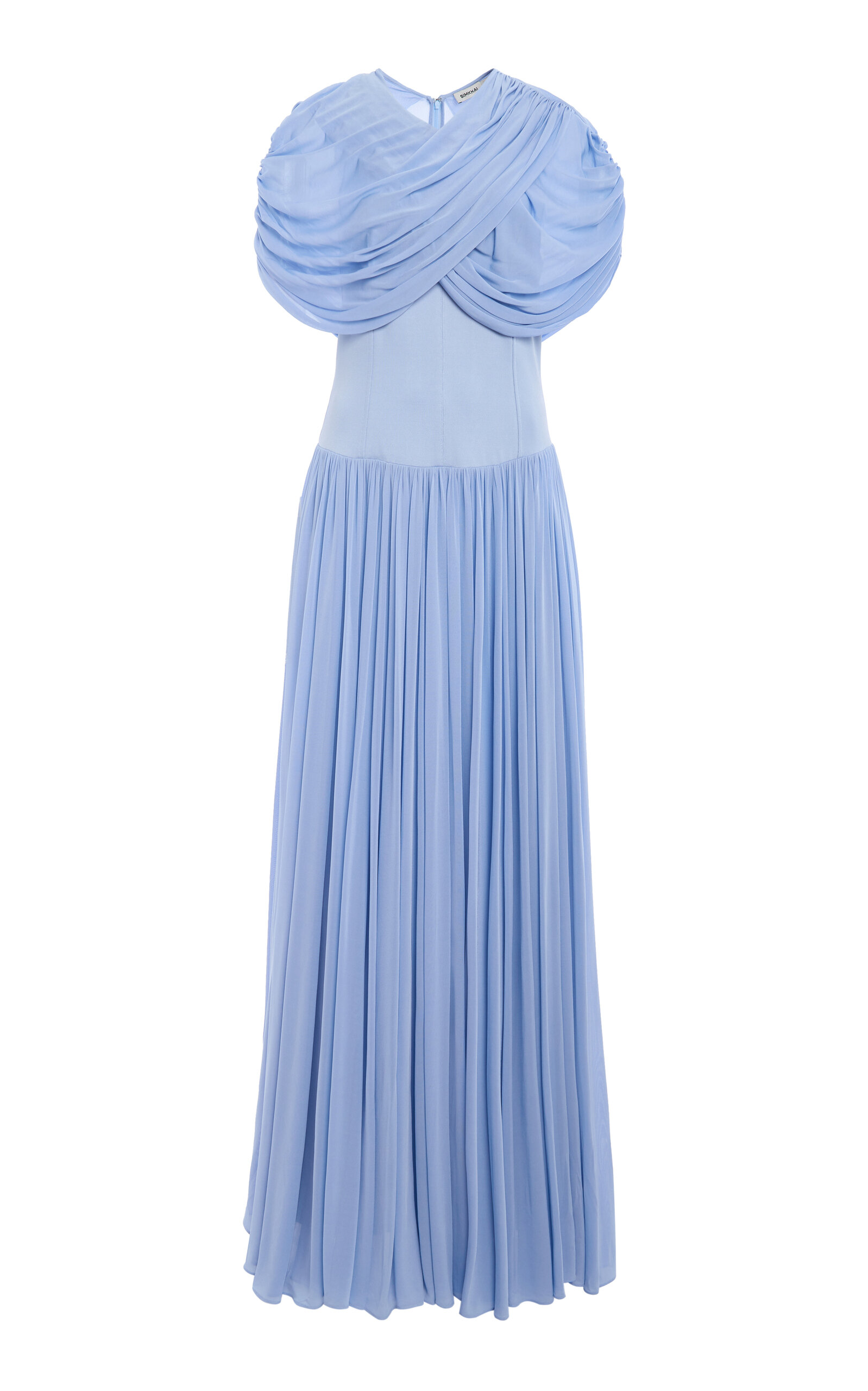 Simkhai Nancie Cape Midi Dress In Blue