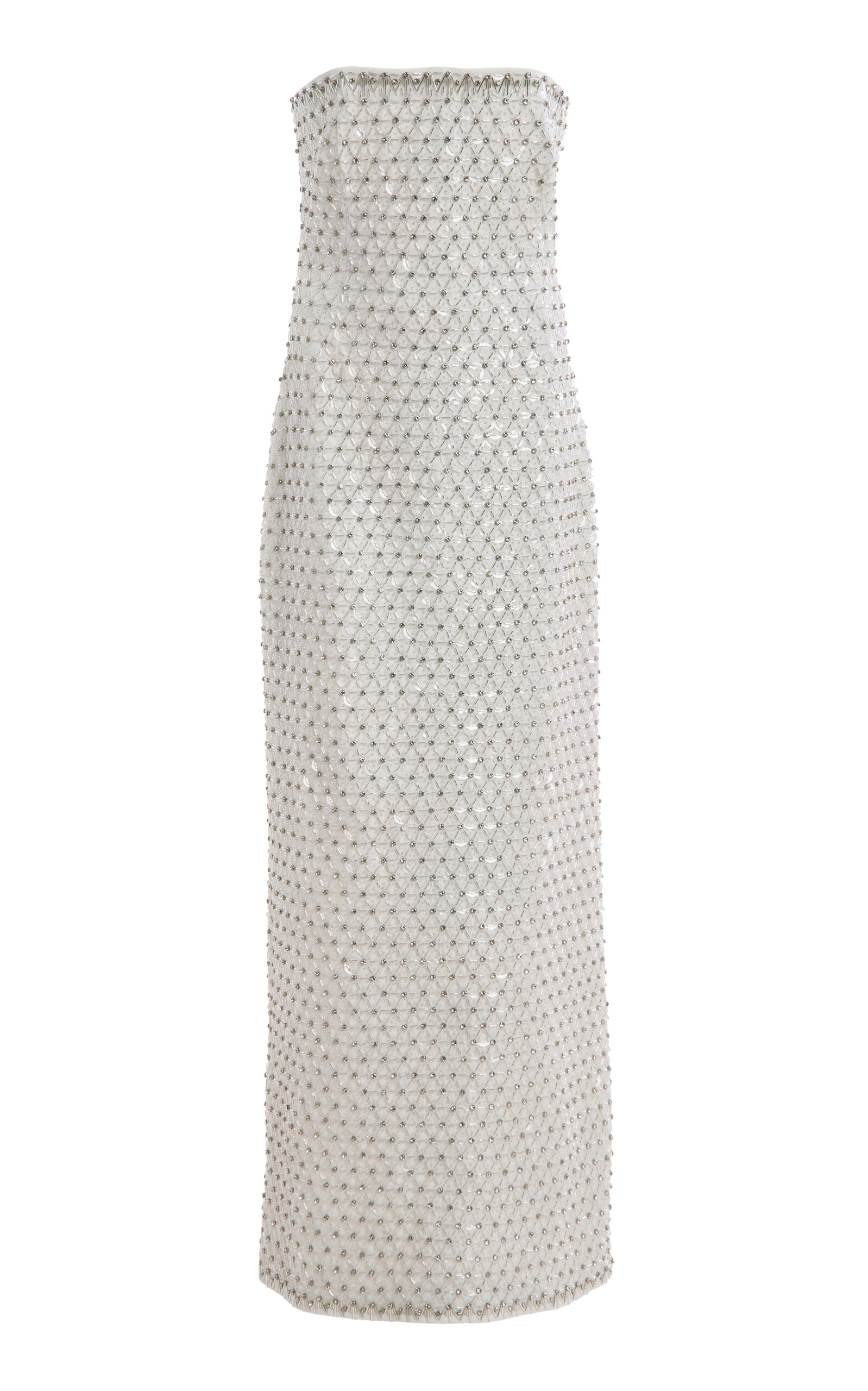 Simkhai Vanessa Embellished Bustier Midi Dress In Gray