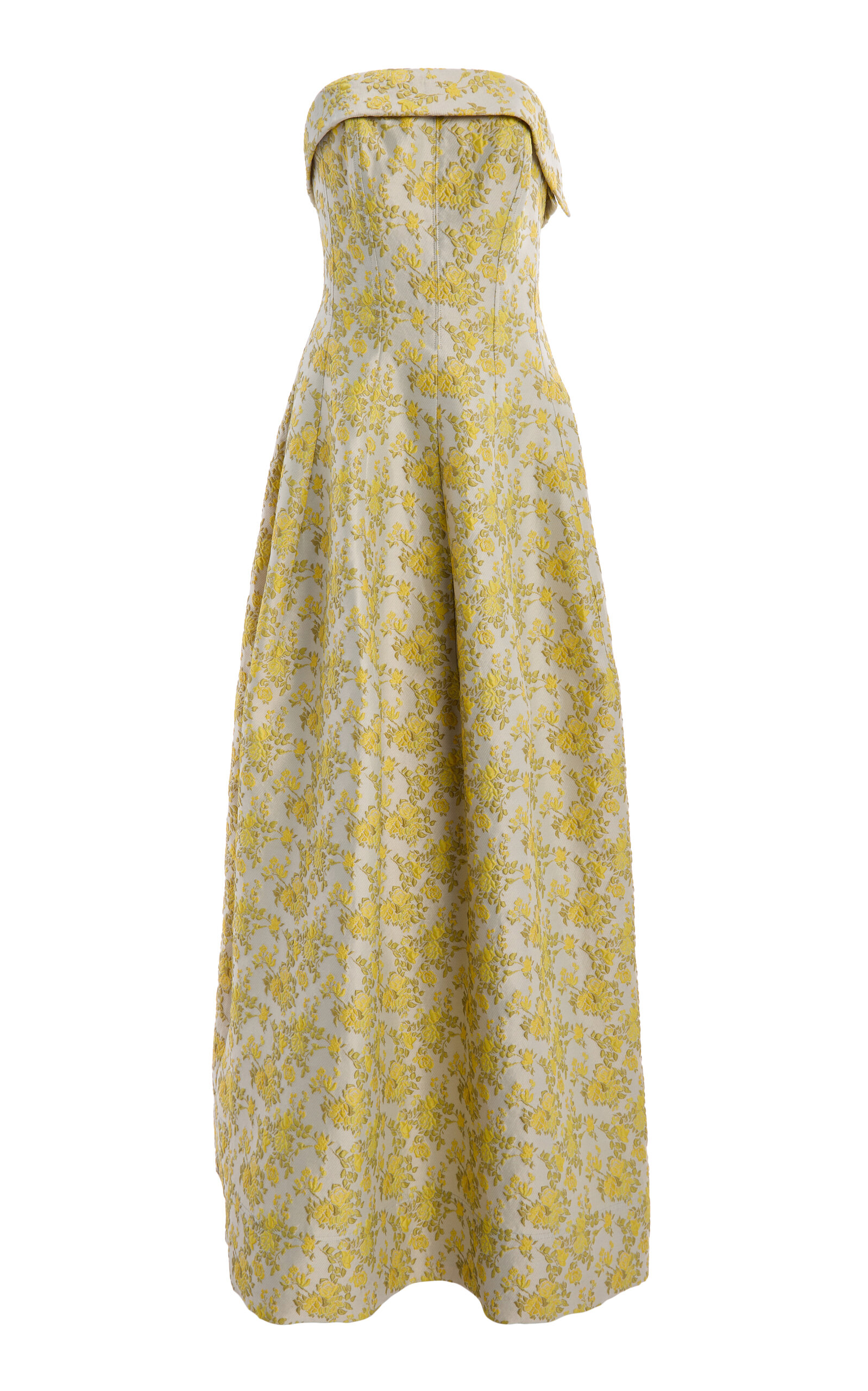Simkhai Octavia Strapless Gown In Yellow