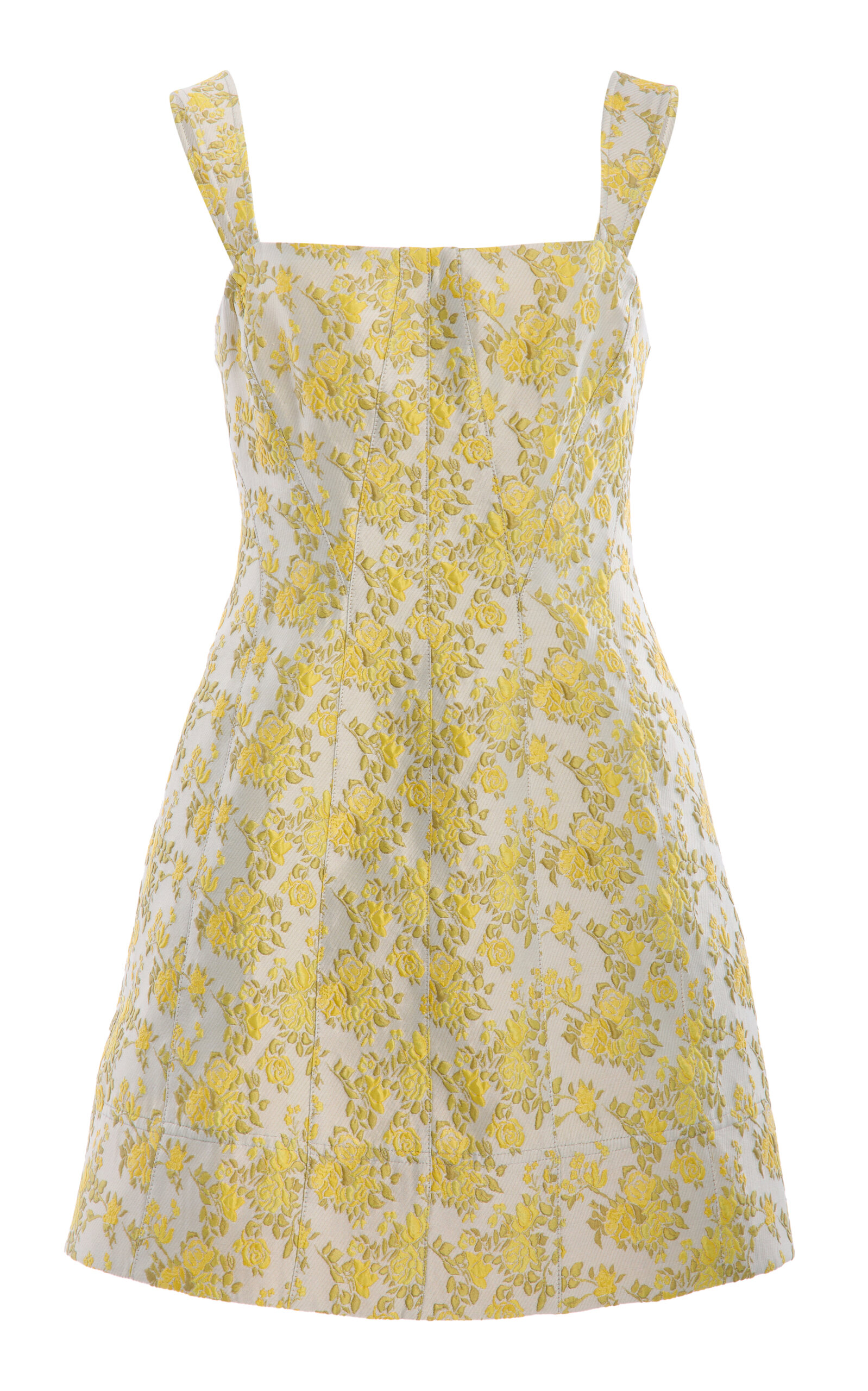 Simkhai Lydia Jacquard Mini Dress In Yellow