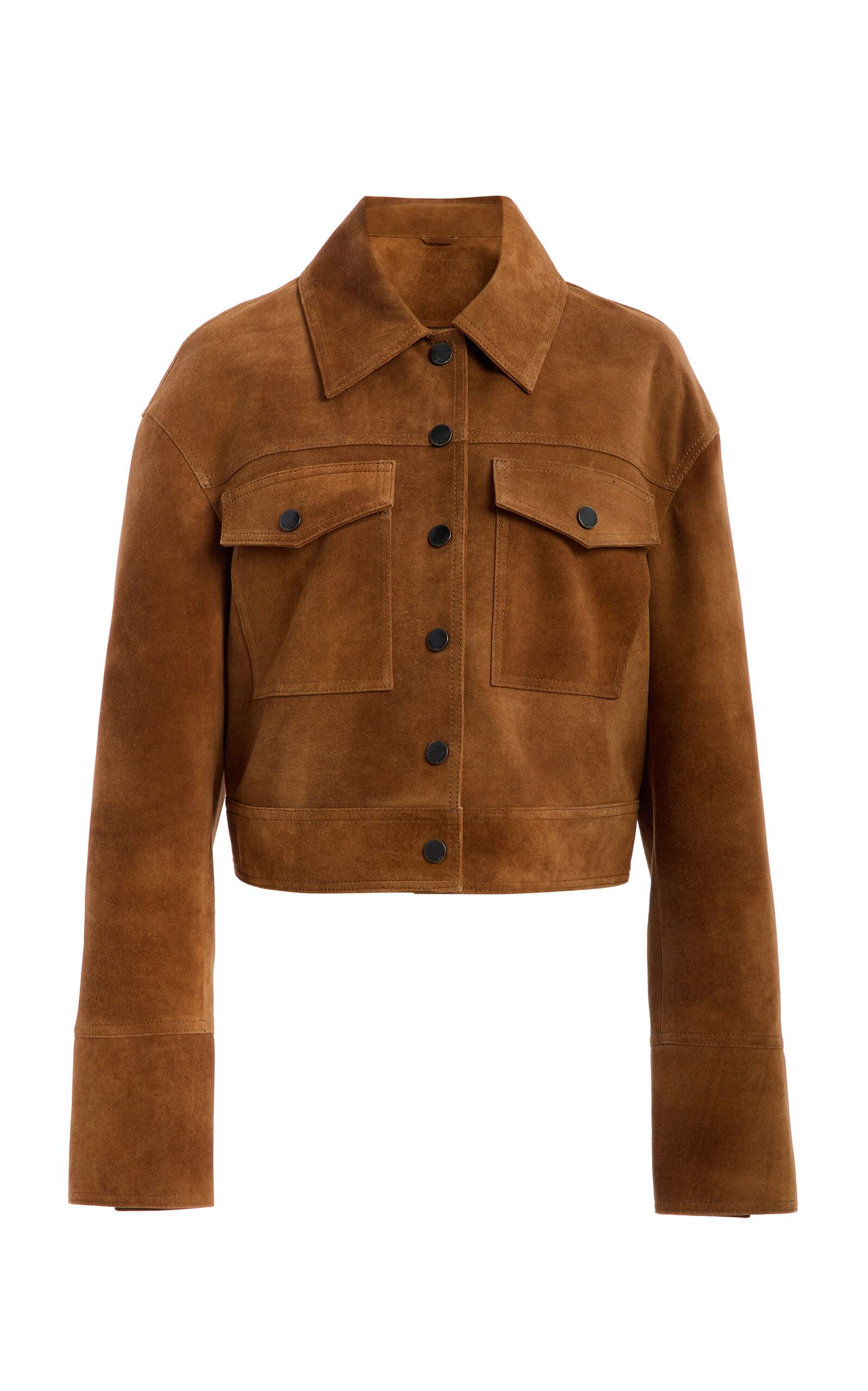 Simkhai Grafton Suede Cropped Jacket In Blue
