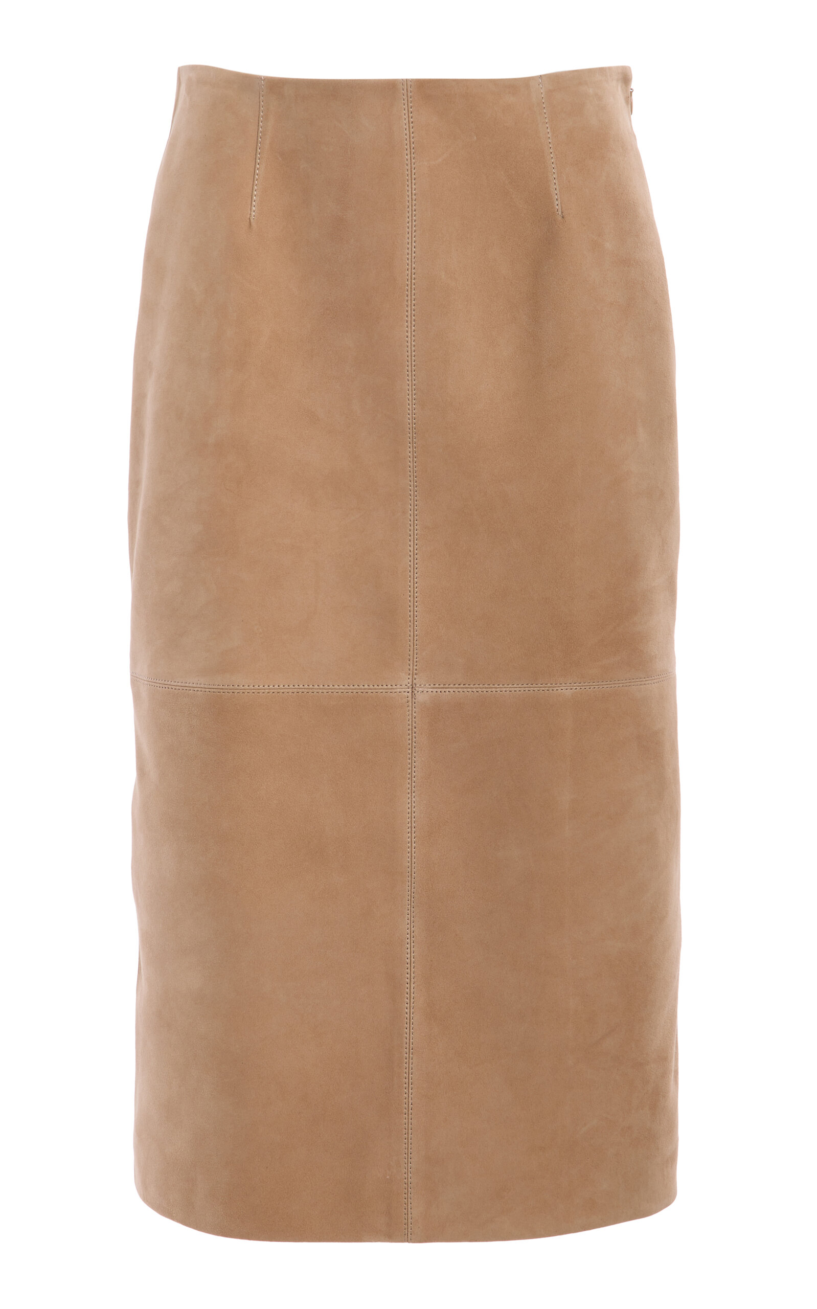 Simkhai Harrison Suede Midi Skirt In Brown