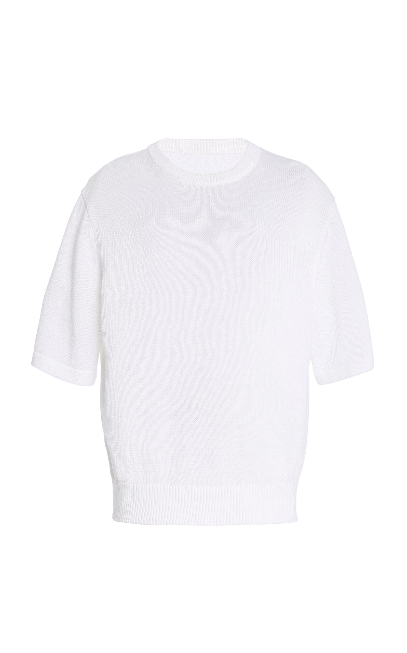 Michael Kors Collection Oversized Linen-Cotton Tee - White - XS