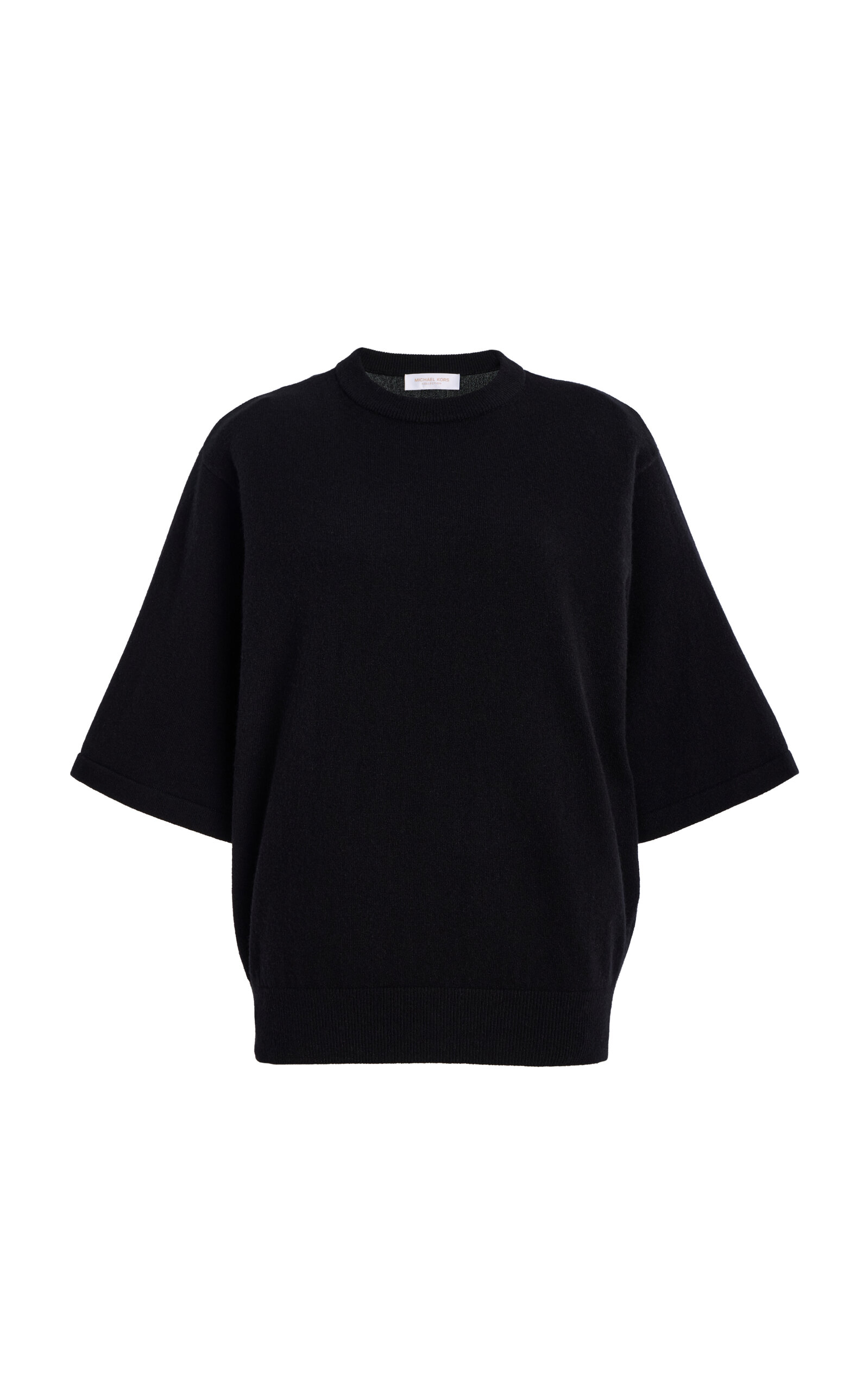Michael Kors Oversized Cashmere Tee In Black