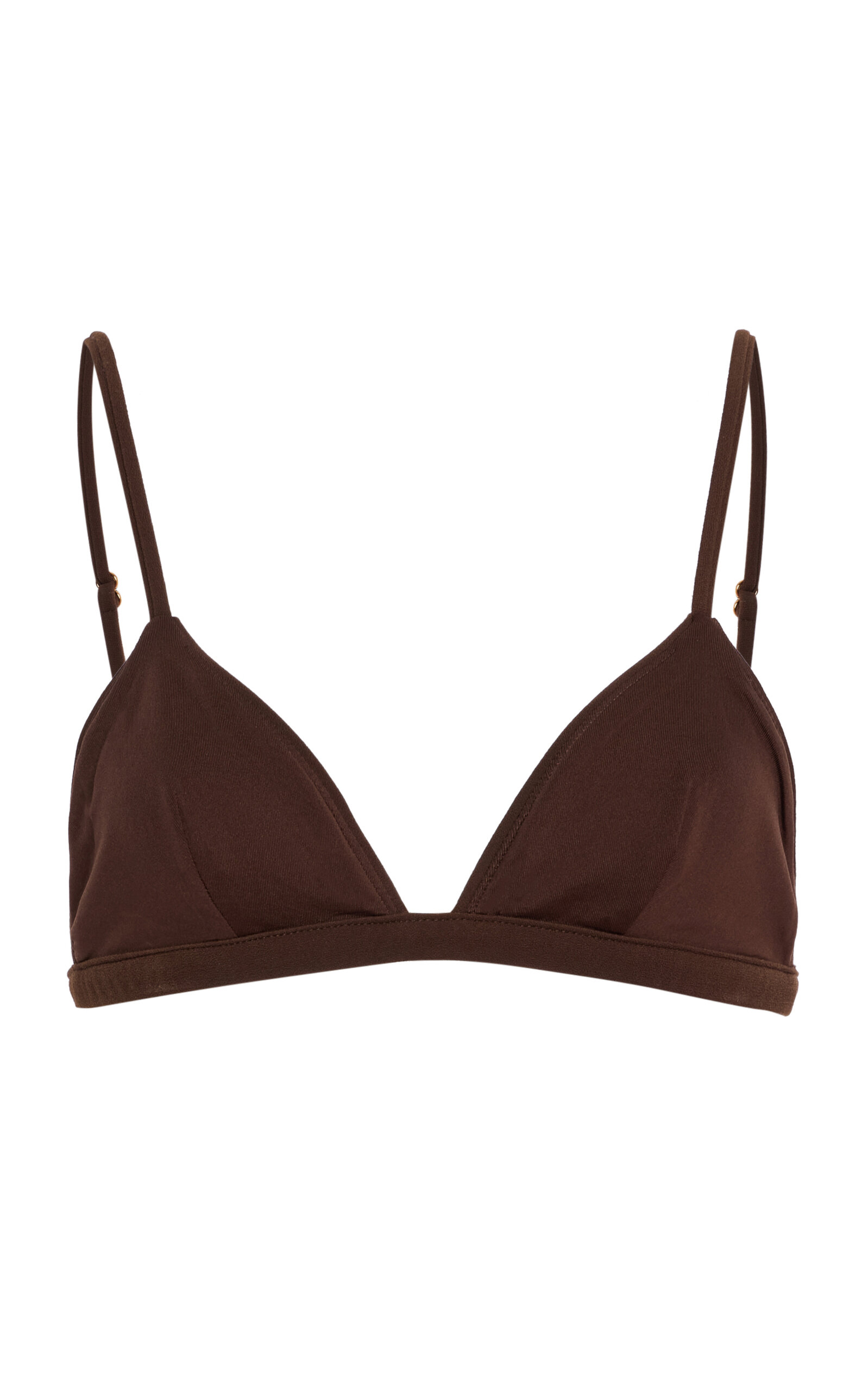 Michael Kors V-neck Sand Washed Linen Suiting Bra Top In Brown