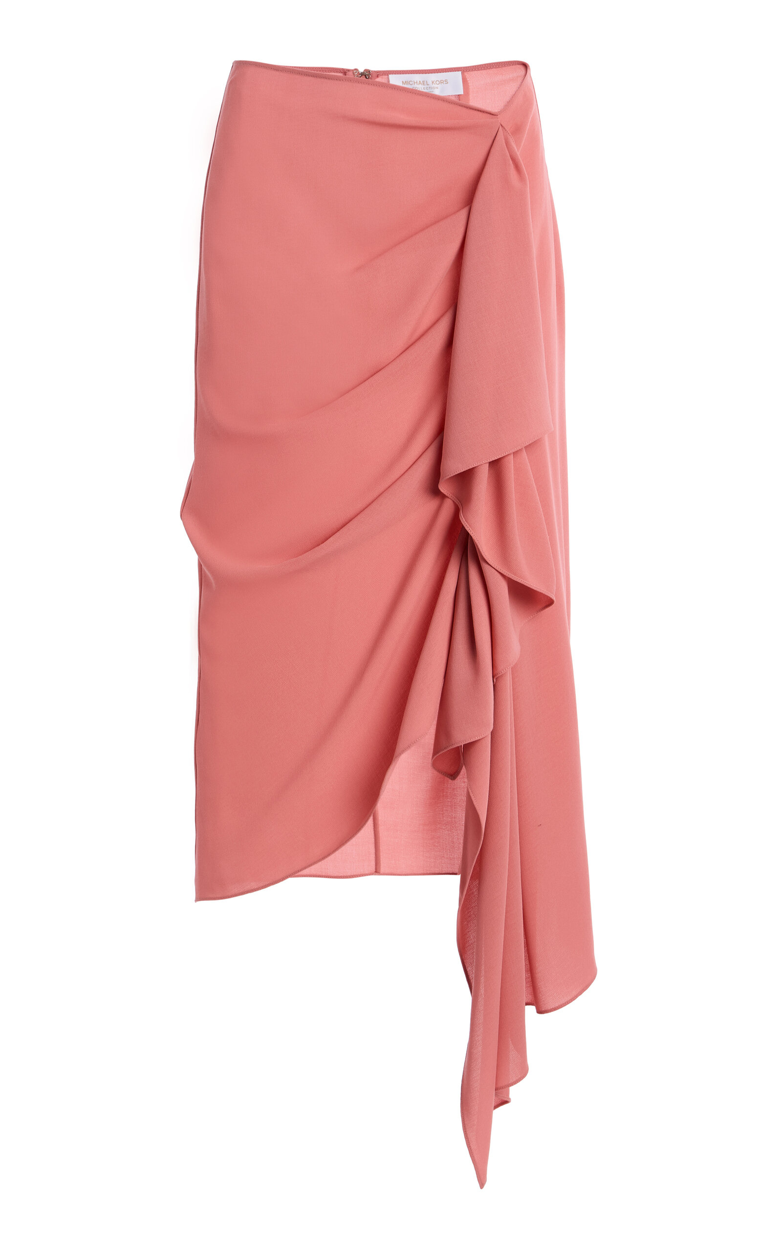 Michael Kors Collection Cascade Wool Crepe Midi Skirt