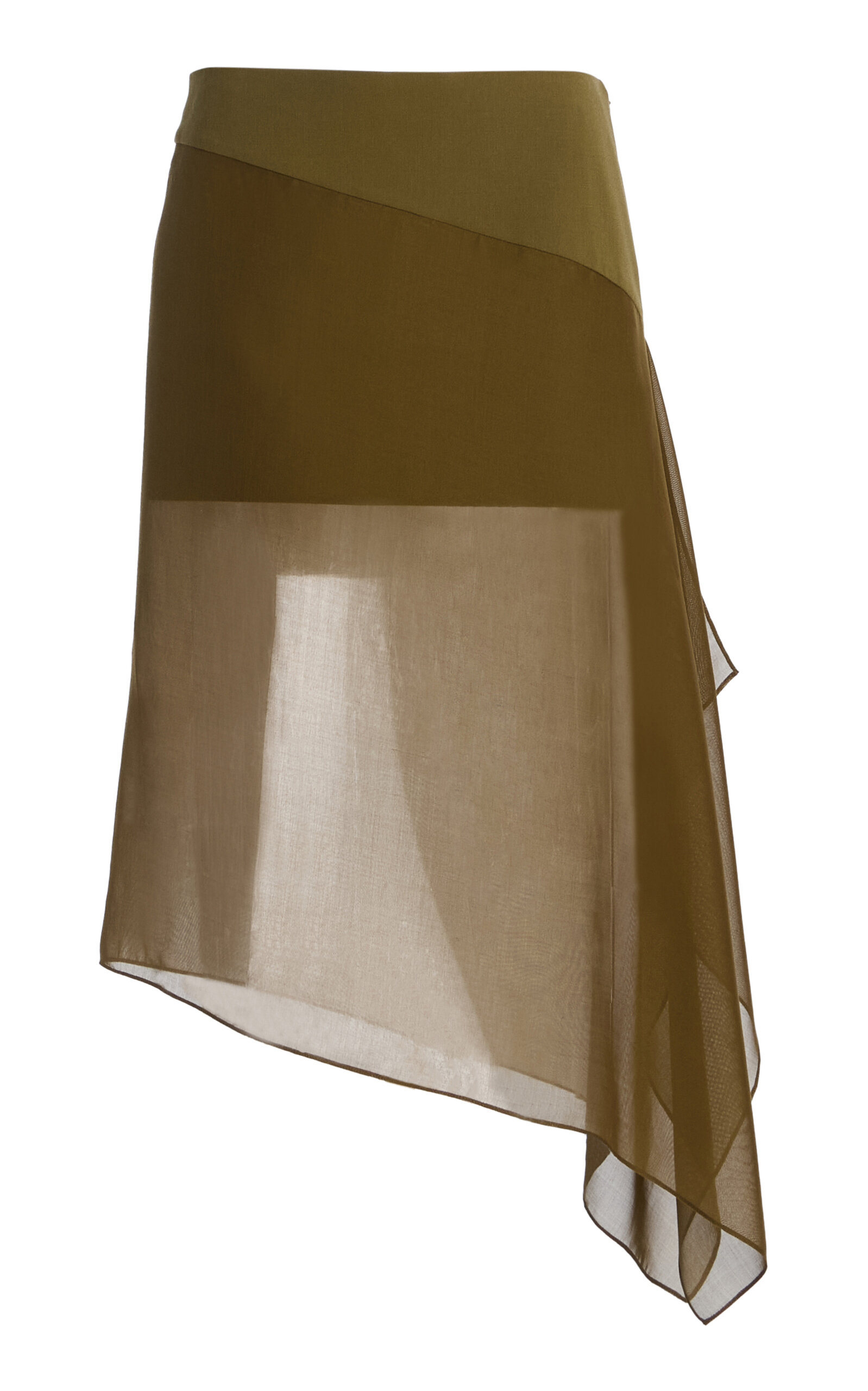 Michael Kors Collection Veiled Stretched Tissue Wool Crepe Midi Skirt - Moda Operandi