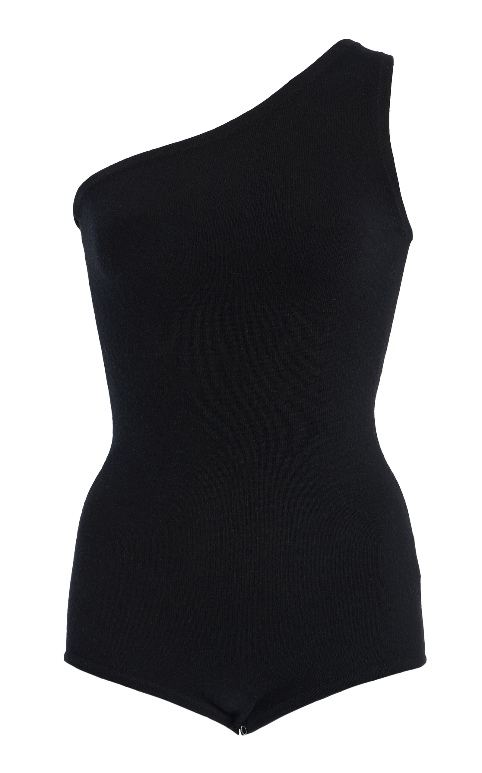 Michael Kors One-shoulder Cashmere-blend Bodysuit In Black